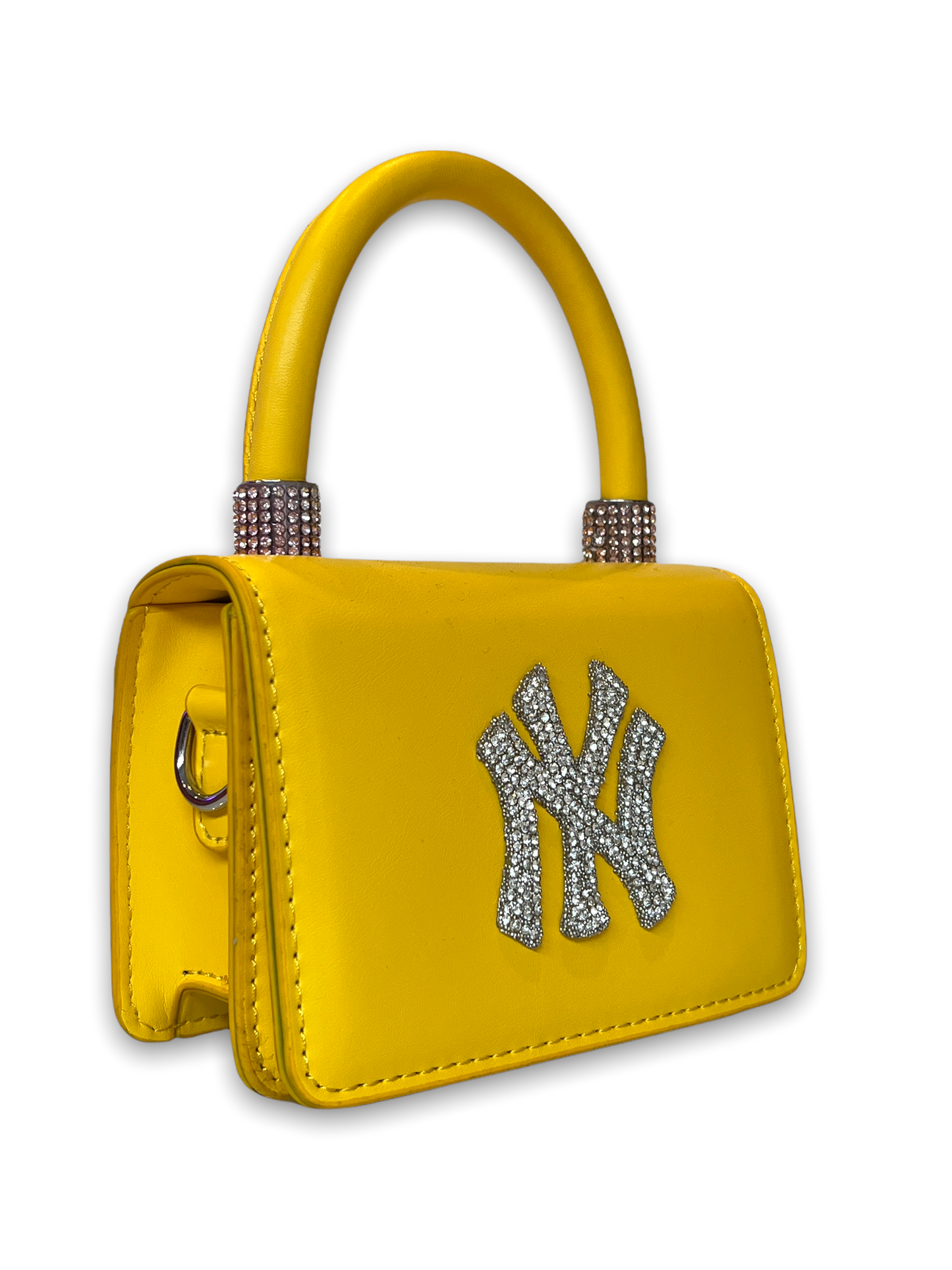 Yellow NY Rhinestone Mini Handbag