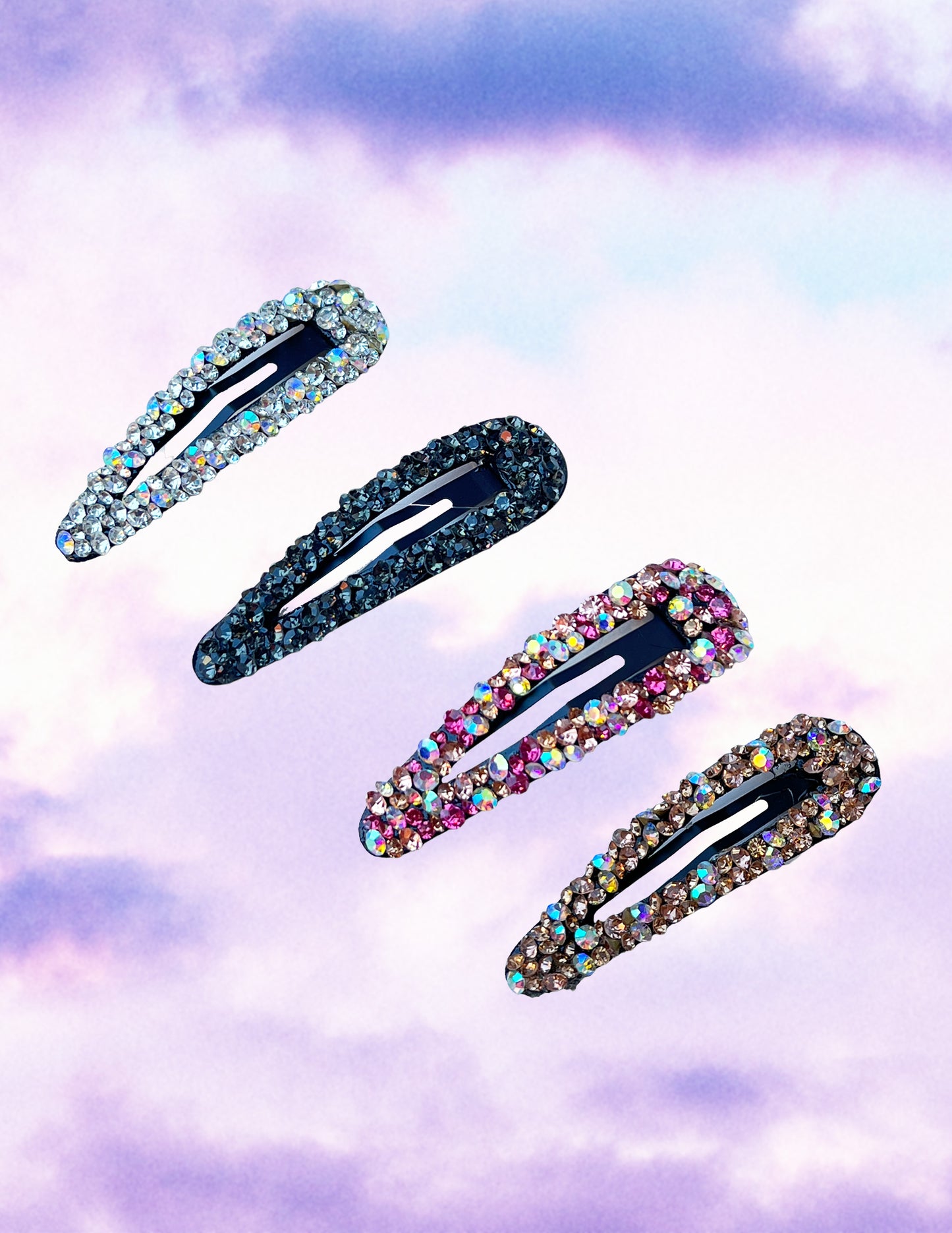 Chunky Rhinestone Oversized Hair Clips