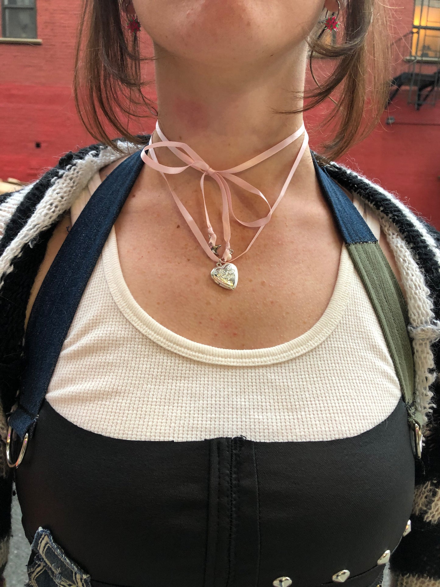 Coquette Ribbon Locket Necklace