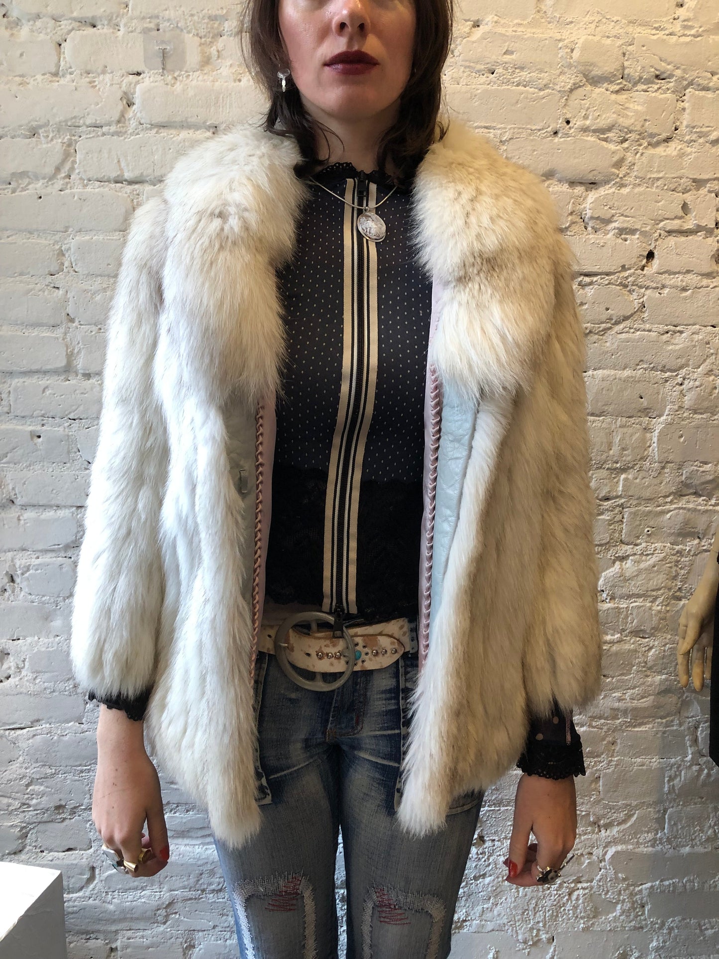 White Fox Fur Coat (AS SEEN ON Sophia la Corte)