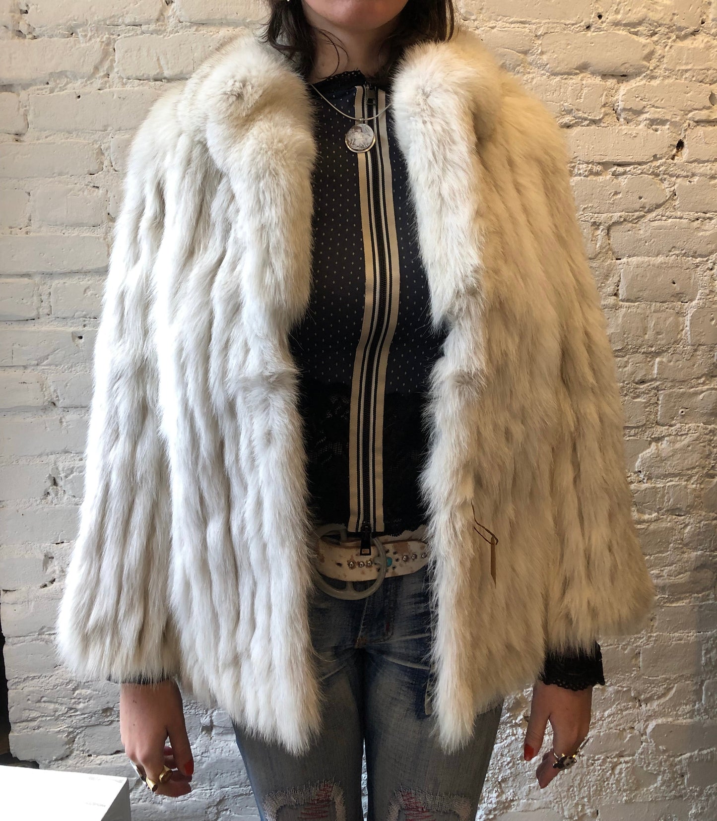 White Fox Fur Coat