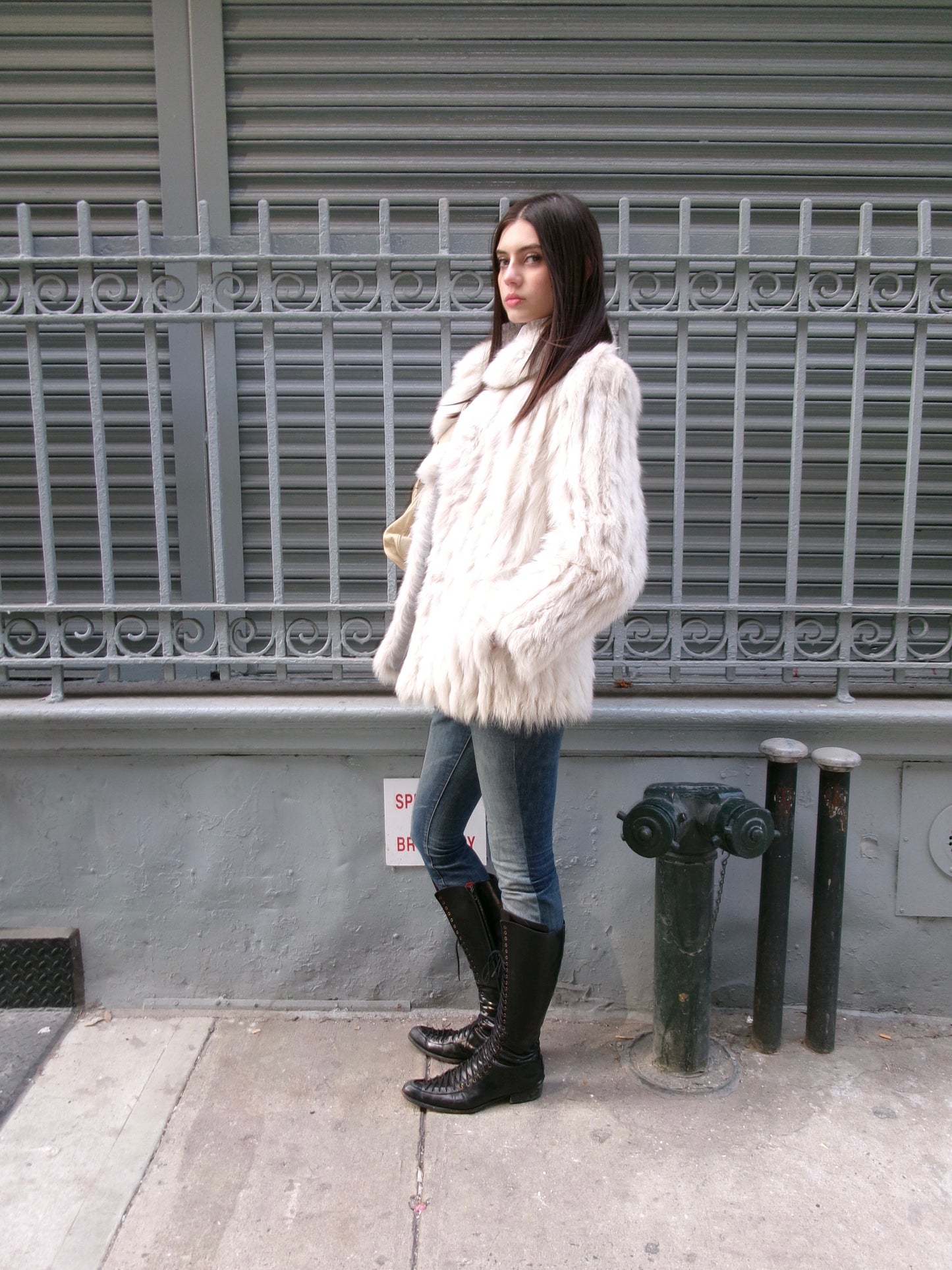 White Fox Fur Coat