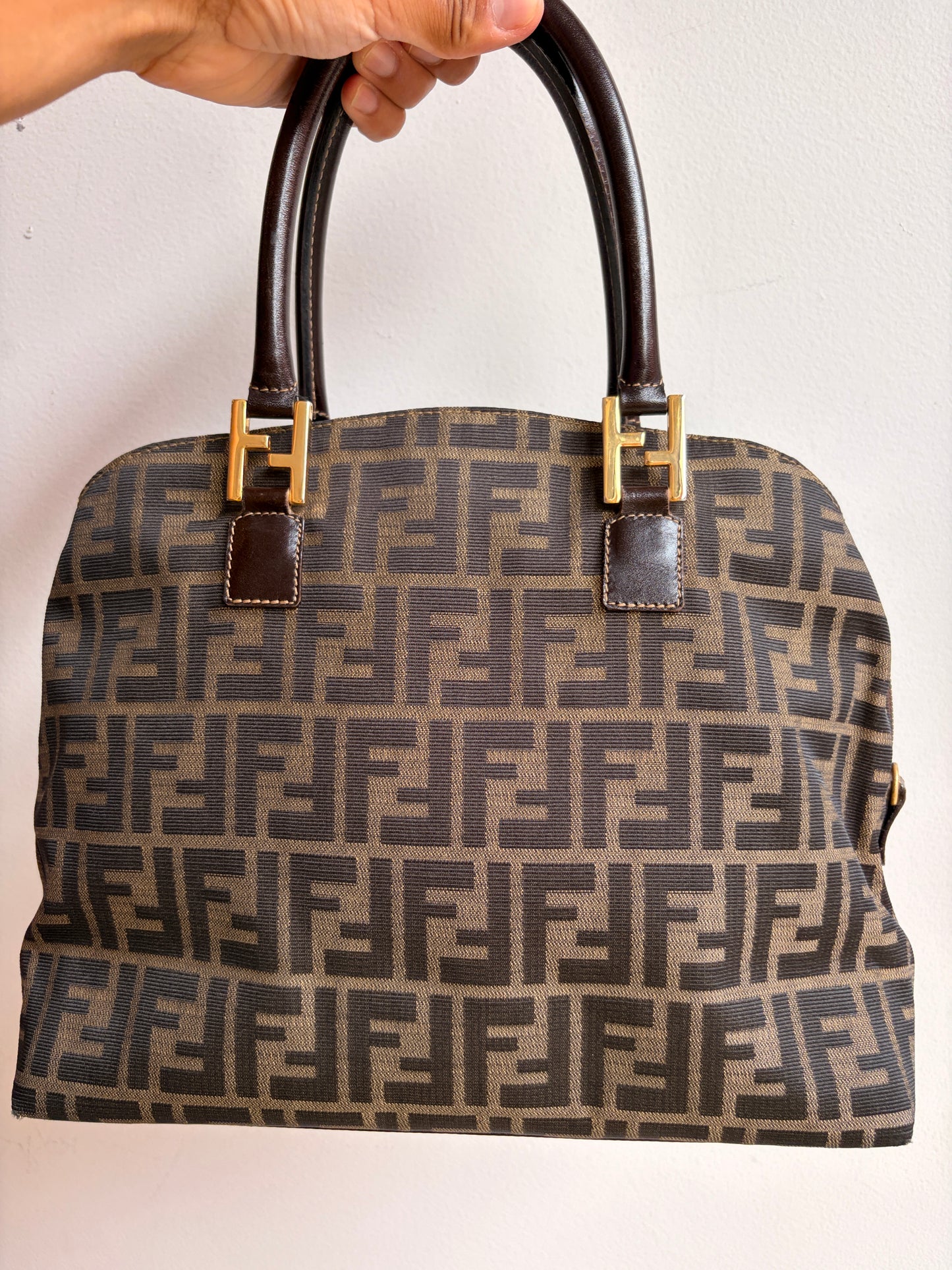 Fendi Zucca Top Handle Bag