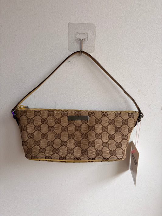 Gucci Beige GG Monogram Boat Pochette