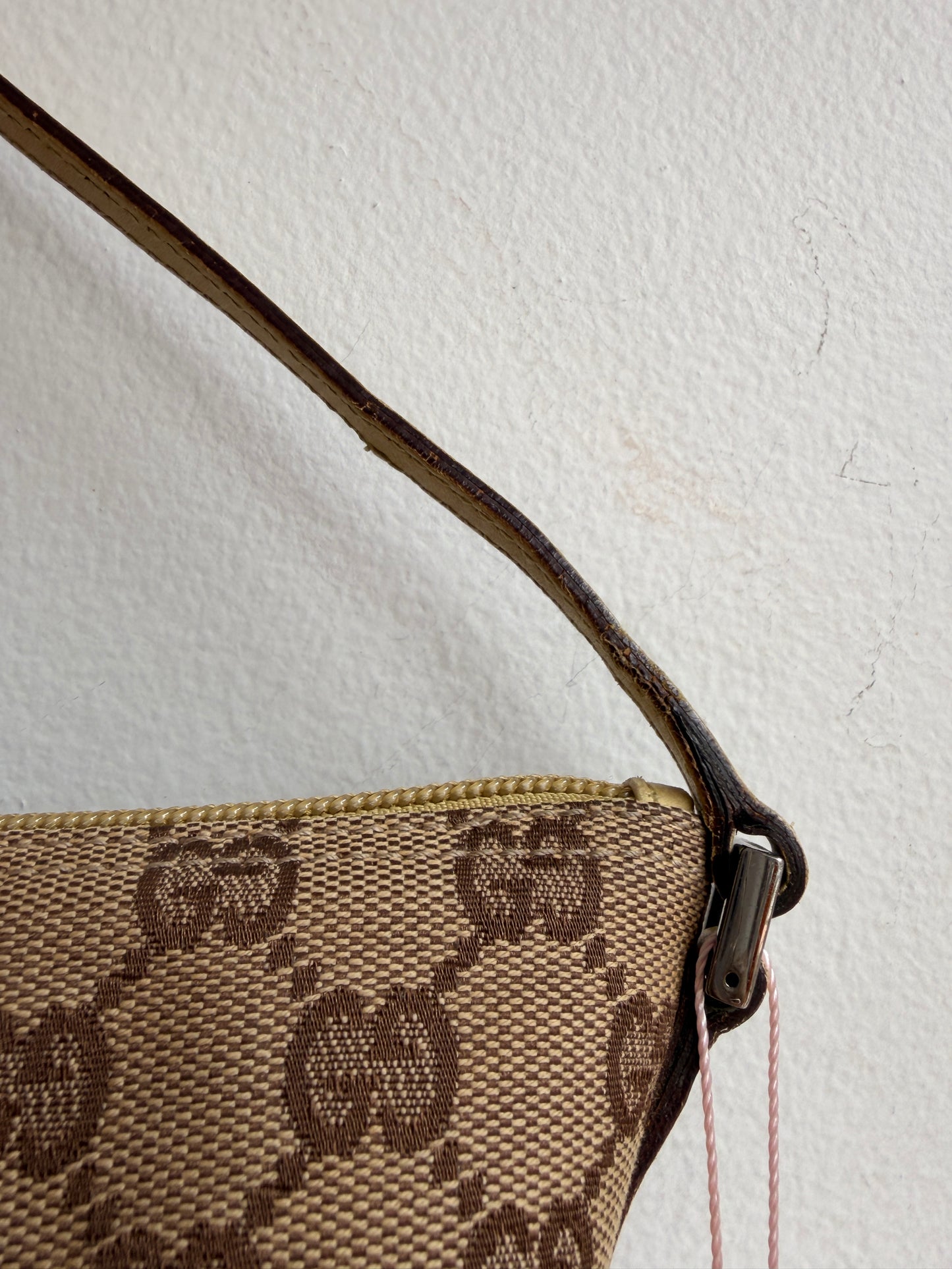 Gucci Beige GG Monogram Boat Pochette
