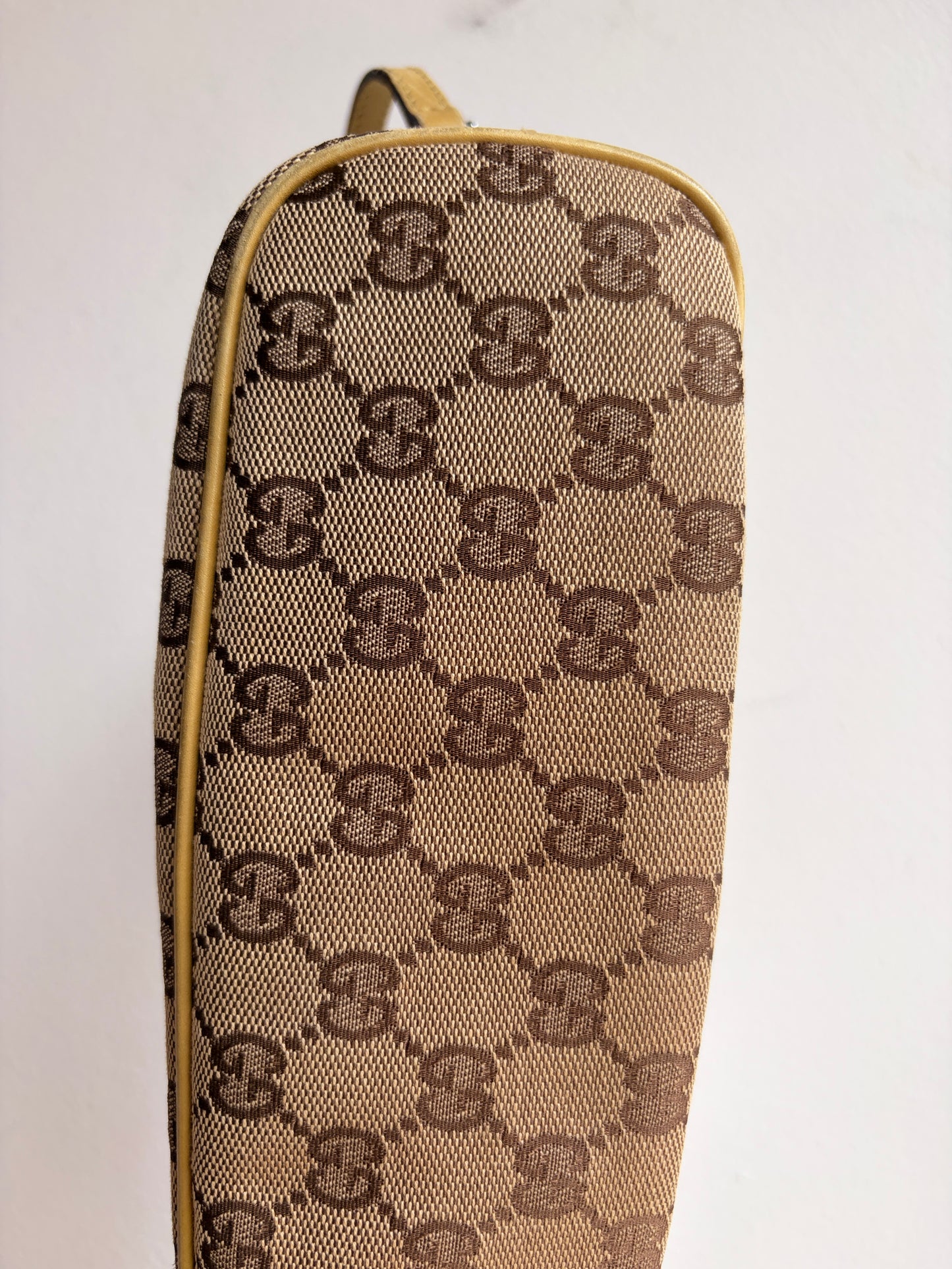 Gucci Beige GG Monogram Boat Pochette