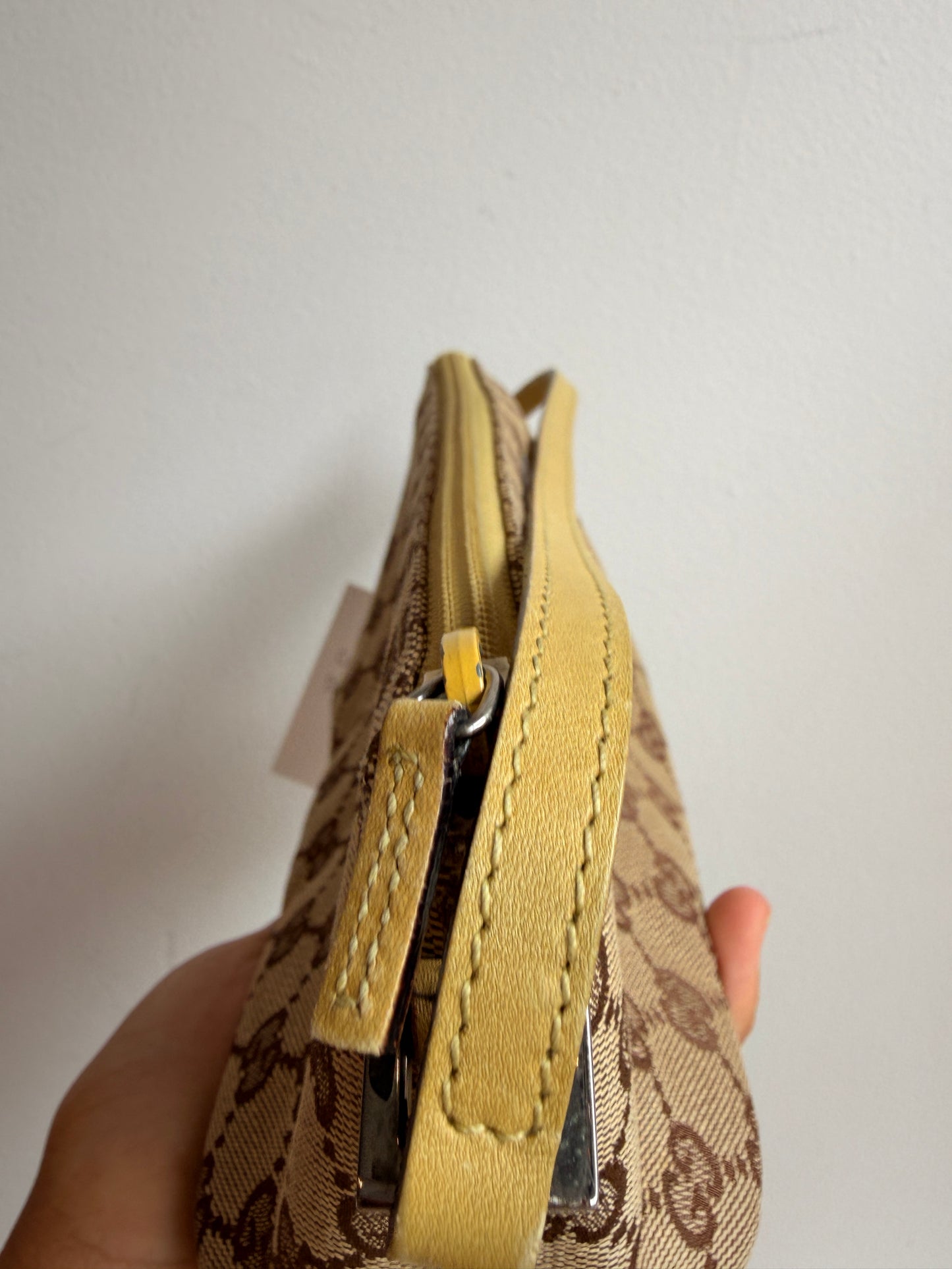 Gucci Beige GG Monogram Boat Pochette