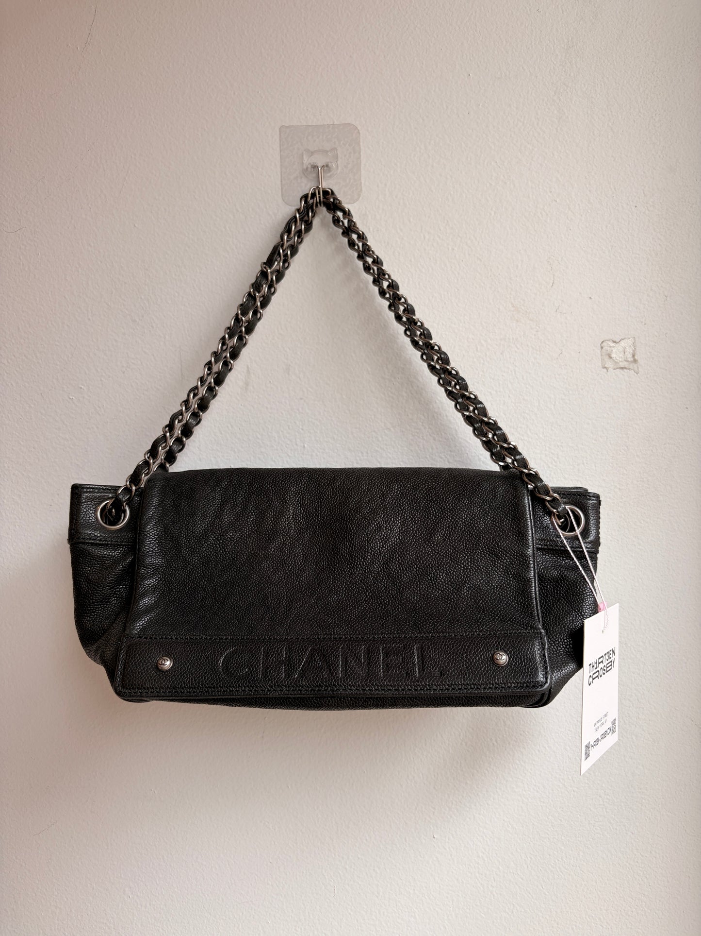 Chanel Black Caviar Accordion Flap Bag