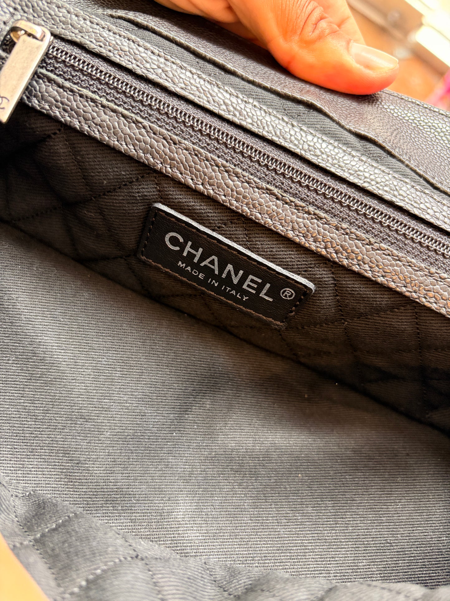 Chanel Black Caviar Accordion Flap Bag