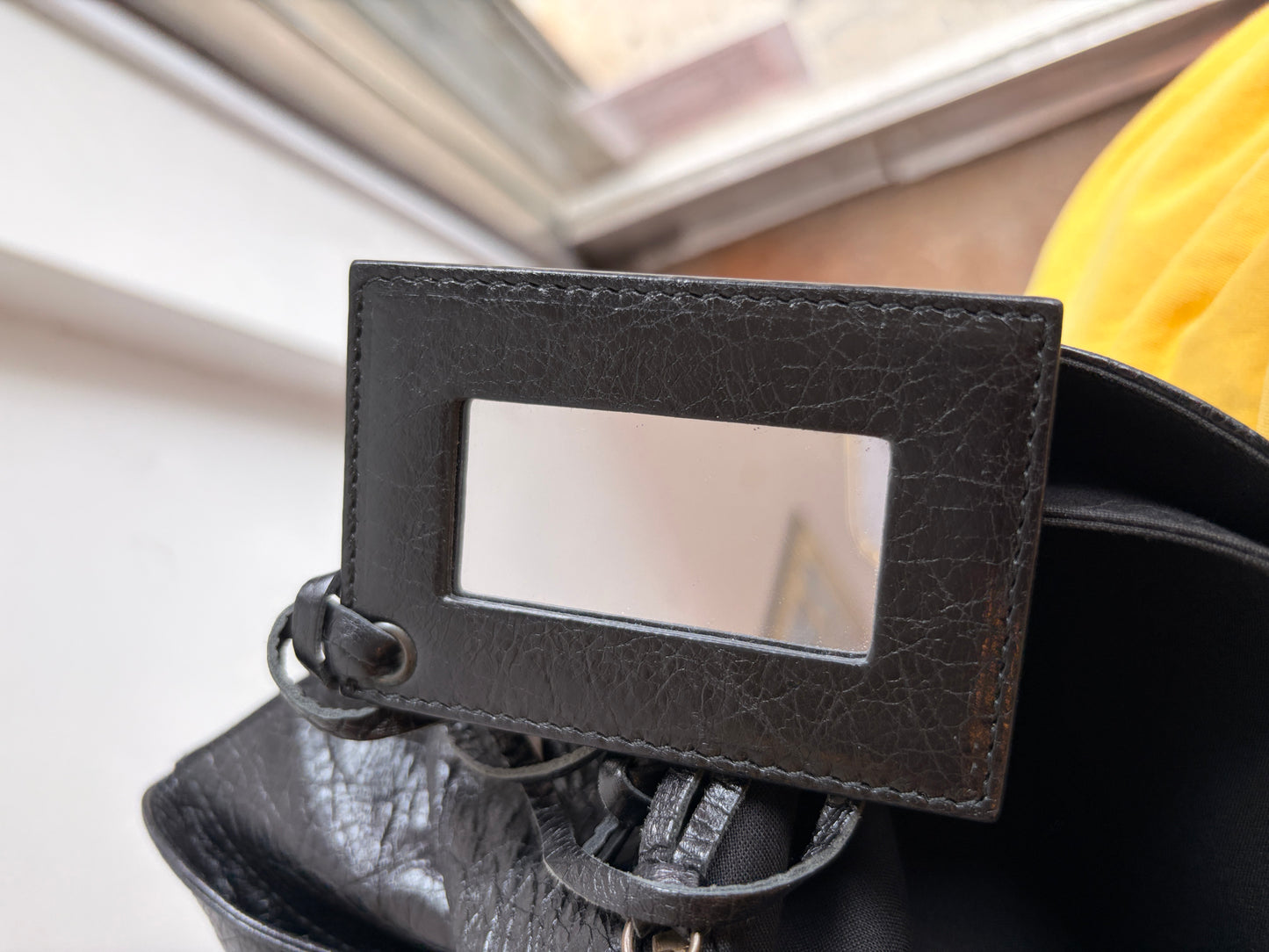Balenciaga Black Moto Envelope Crossbody Clutch
