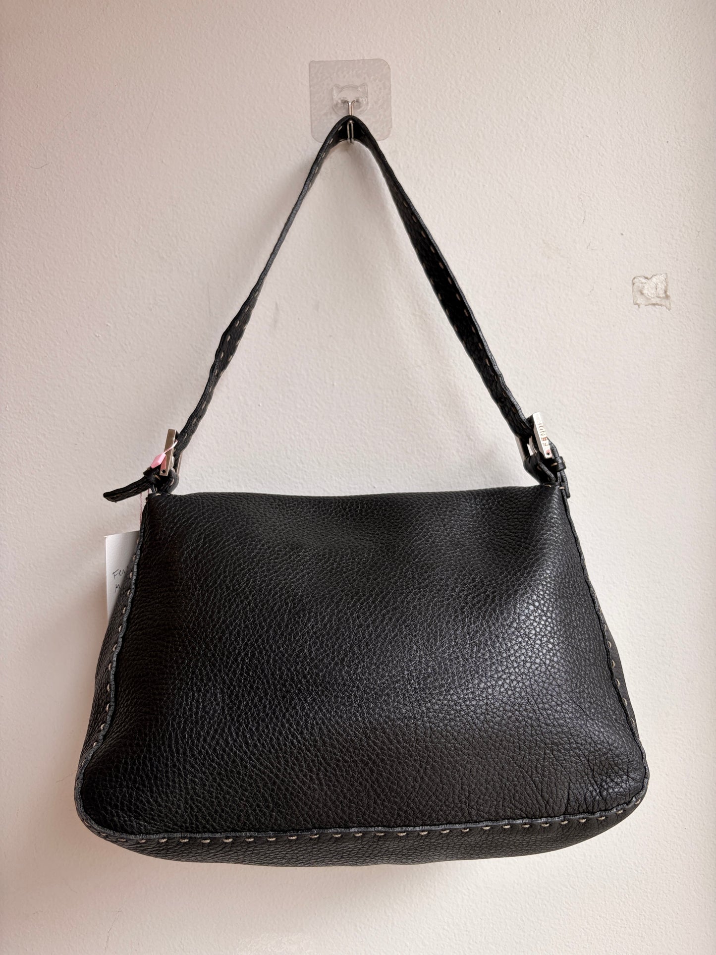 Fendi Selleria Mamma Baguette in Black Leather