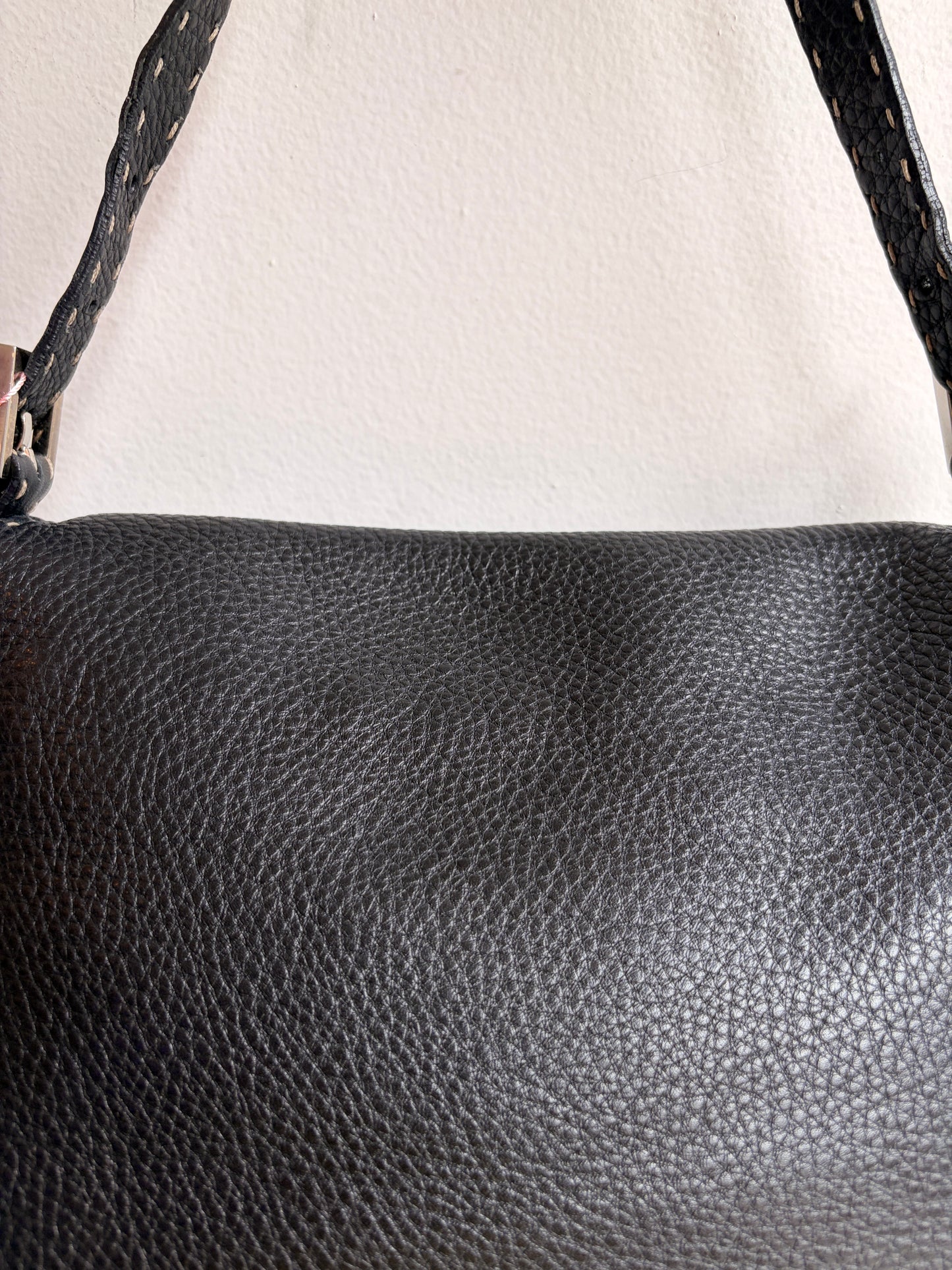 Fendi Selleria Mamma Baguette in Black Leather