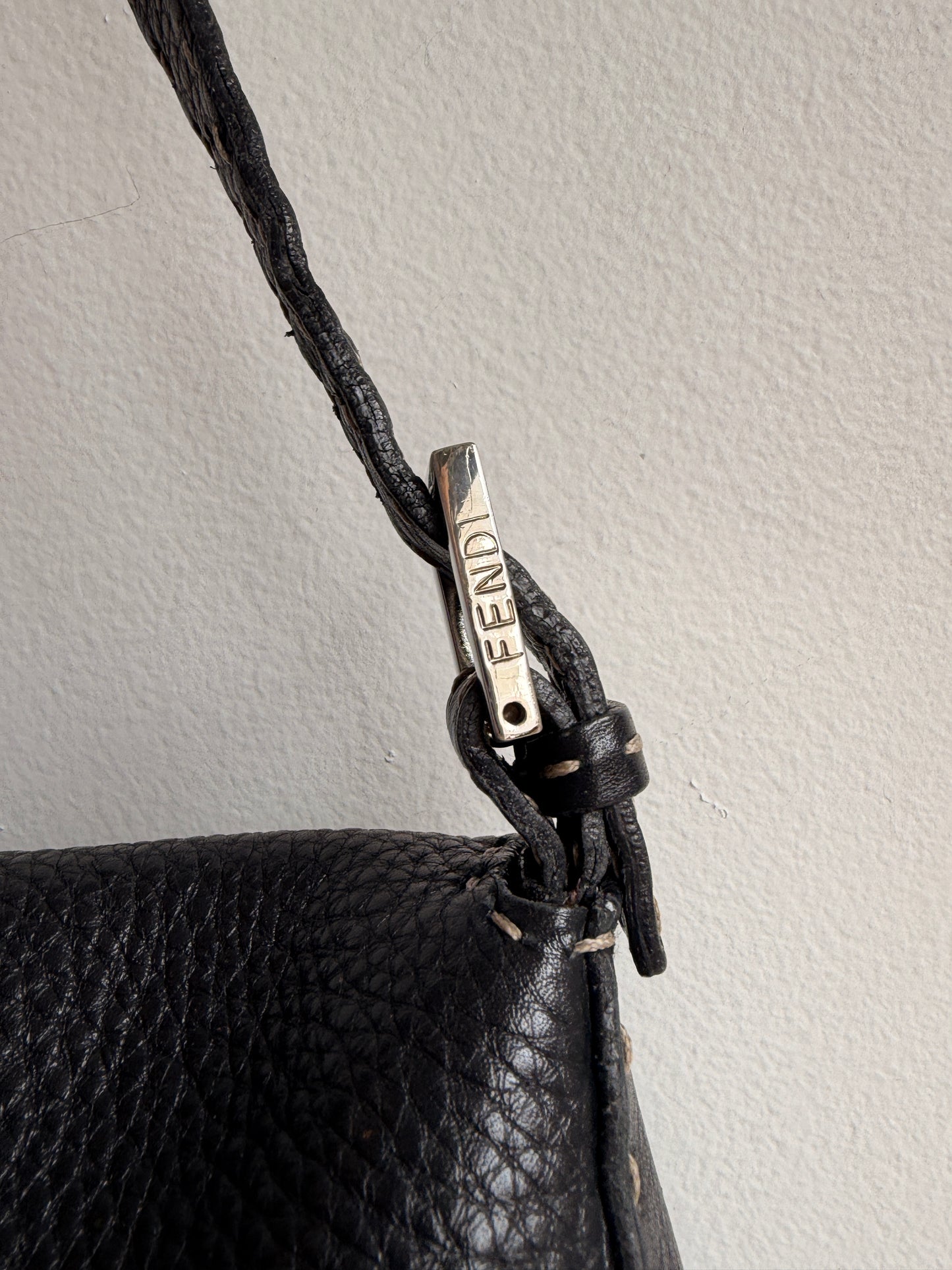 Fendi Selleria Mamma Baguette in Black Leather