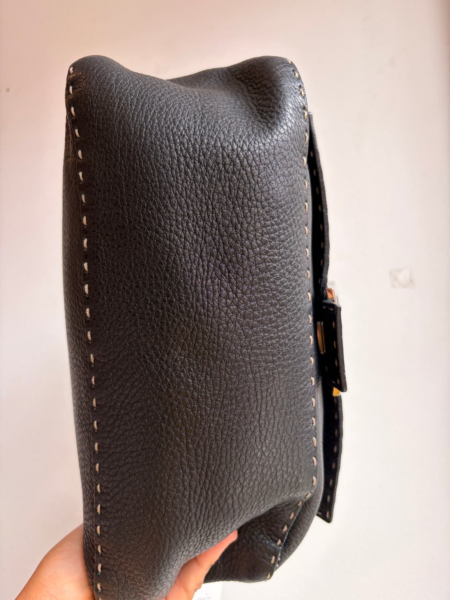 Fendi Selleria Mamma Baguette in Black Leather