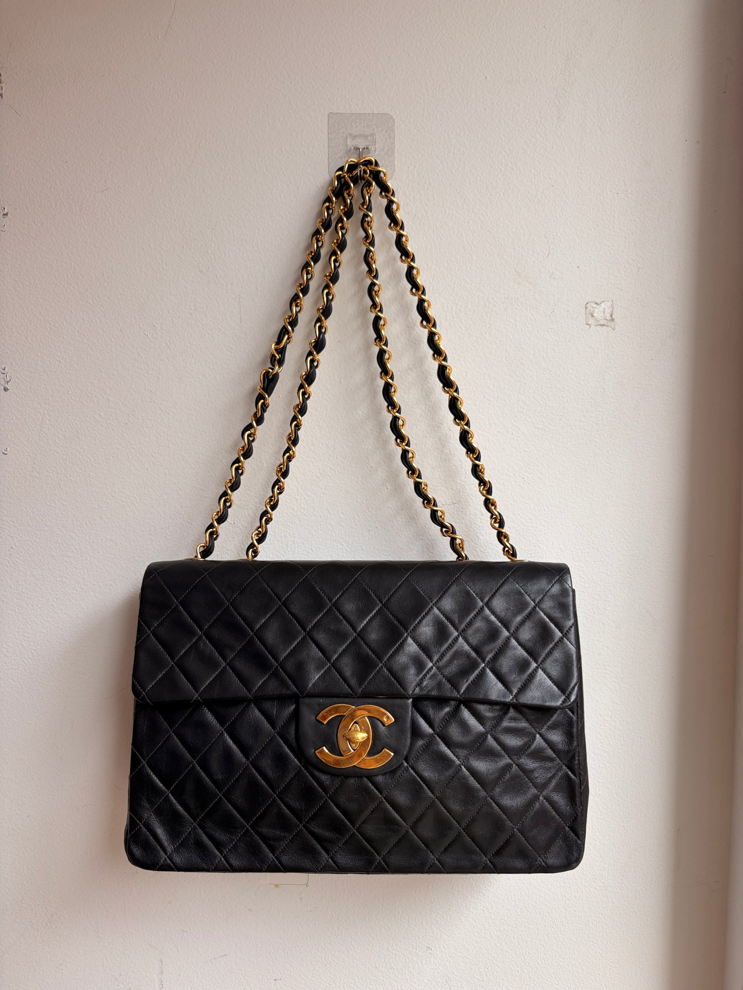 Chanel Maxi Flap Bag in Black with Gold Hardware