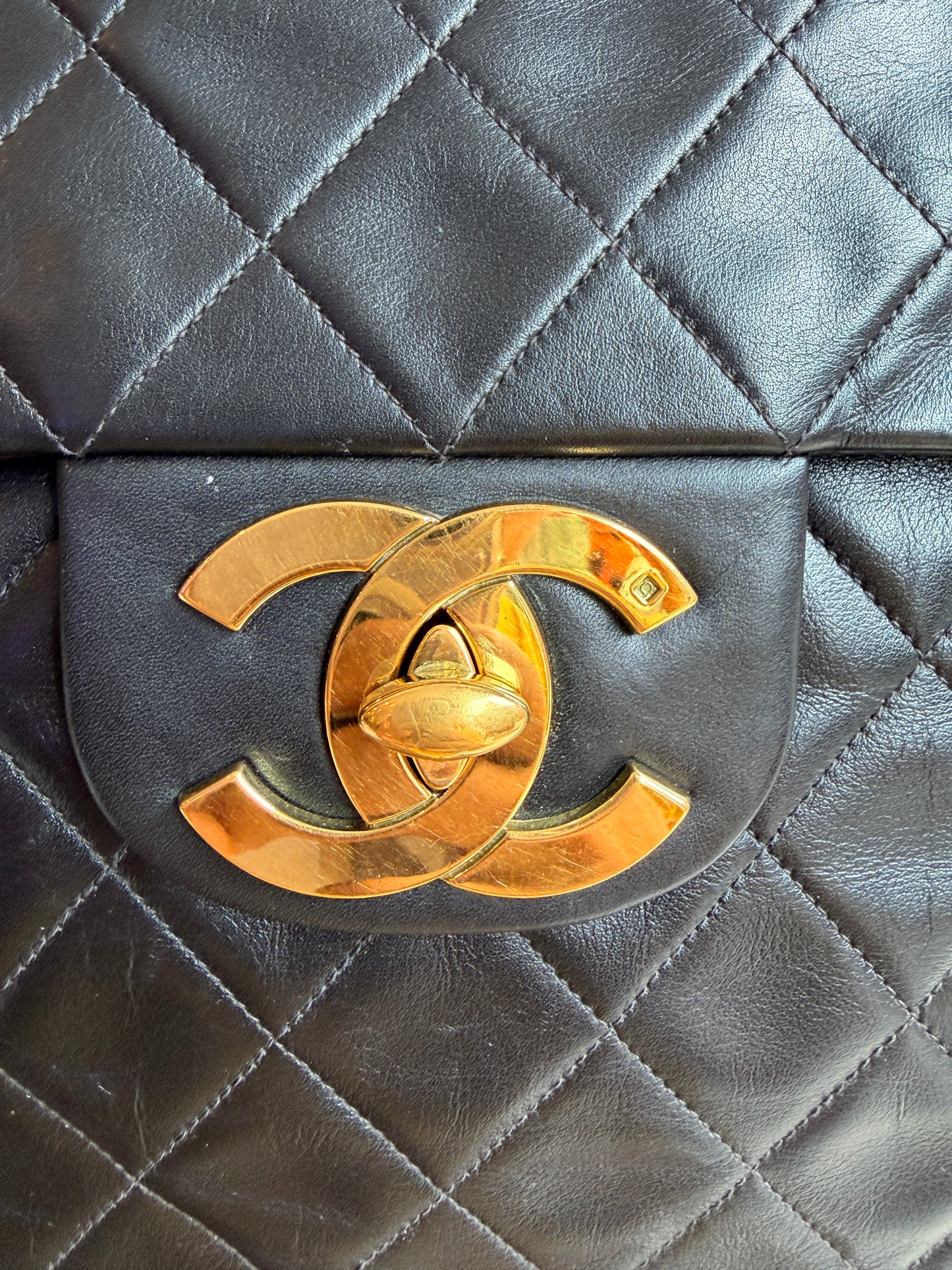 Chanel Maxi Flap Bag in Black with Gold Hardware