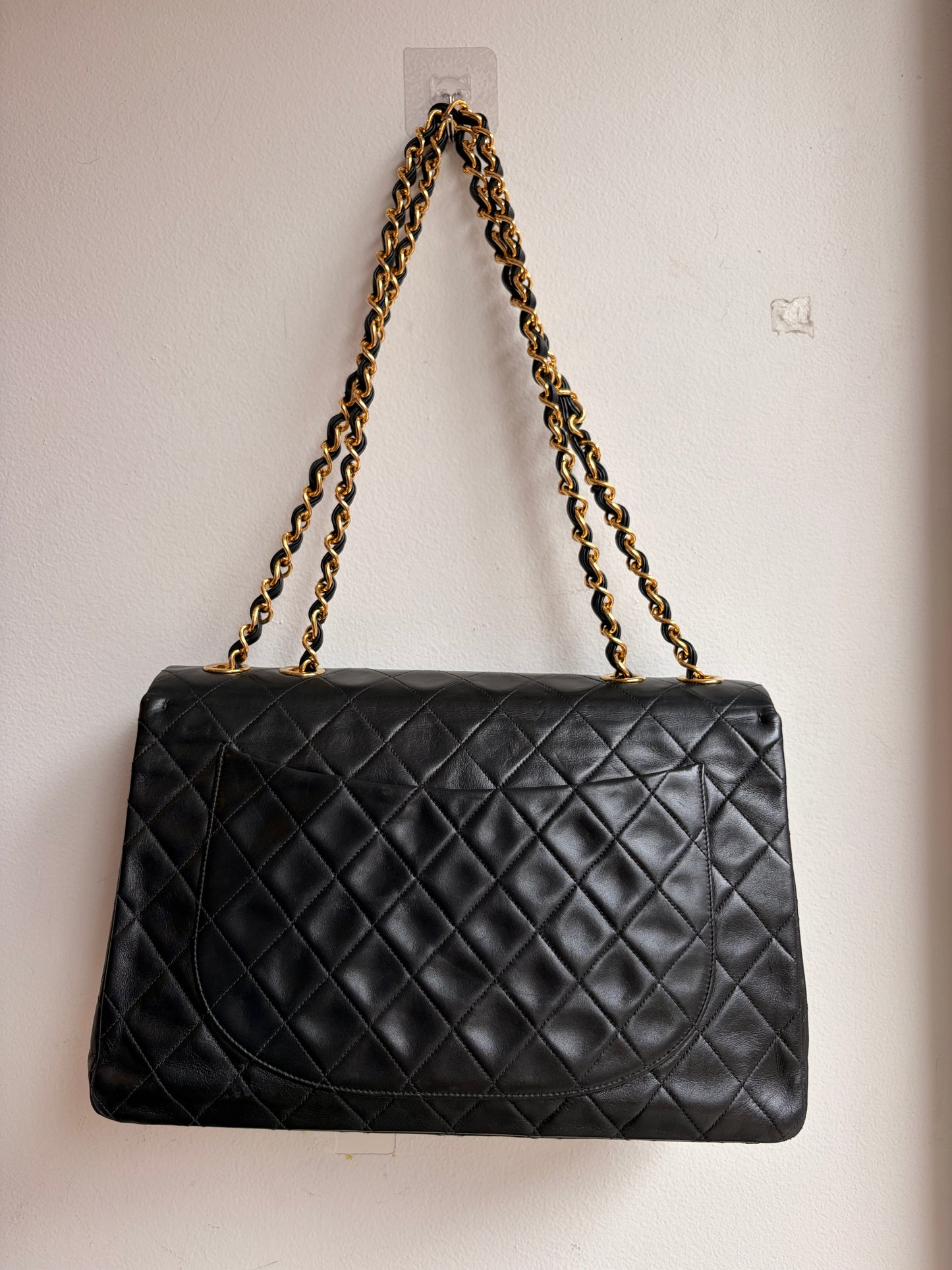 Chanel Maxi Flap Bag in Black with Gold Hardware