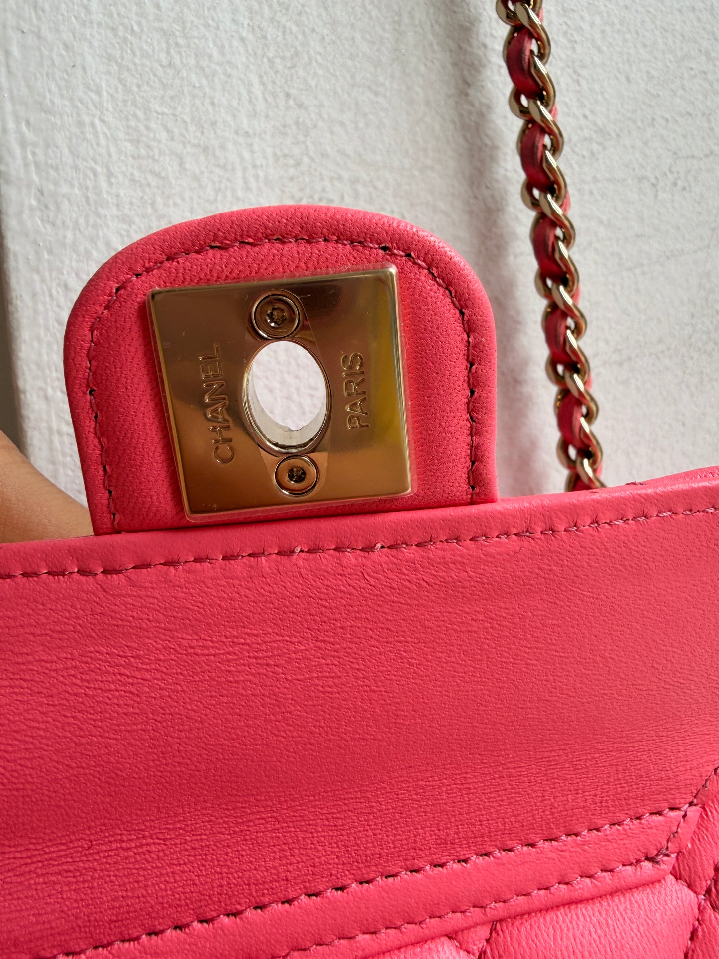 Chanel 2021 Pink Heart Crossbody Bag