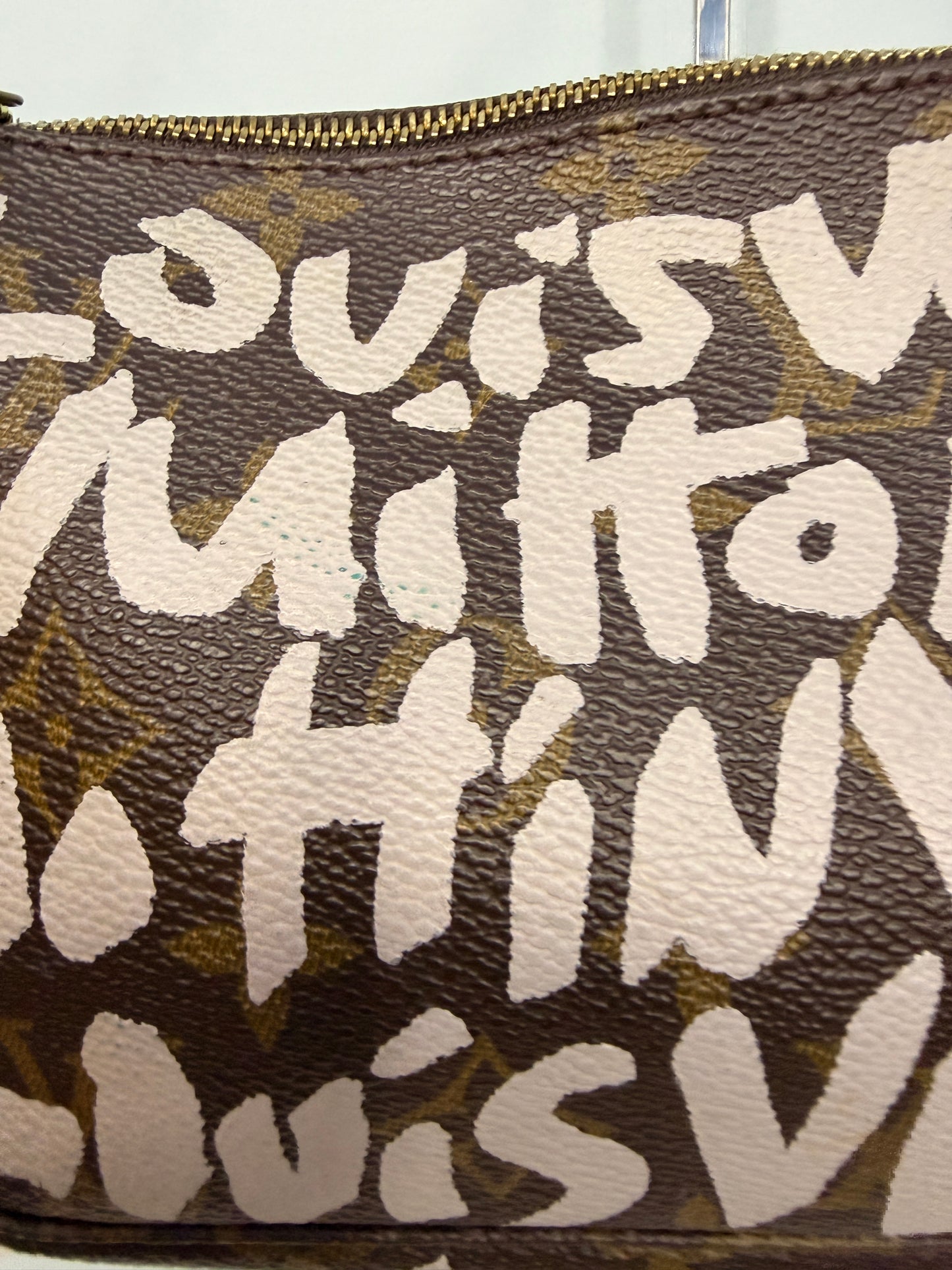 Louis Vuitton Graffiti Pochette in White