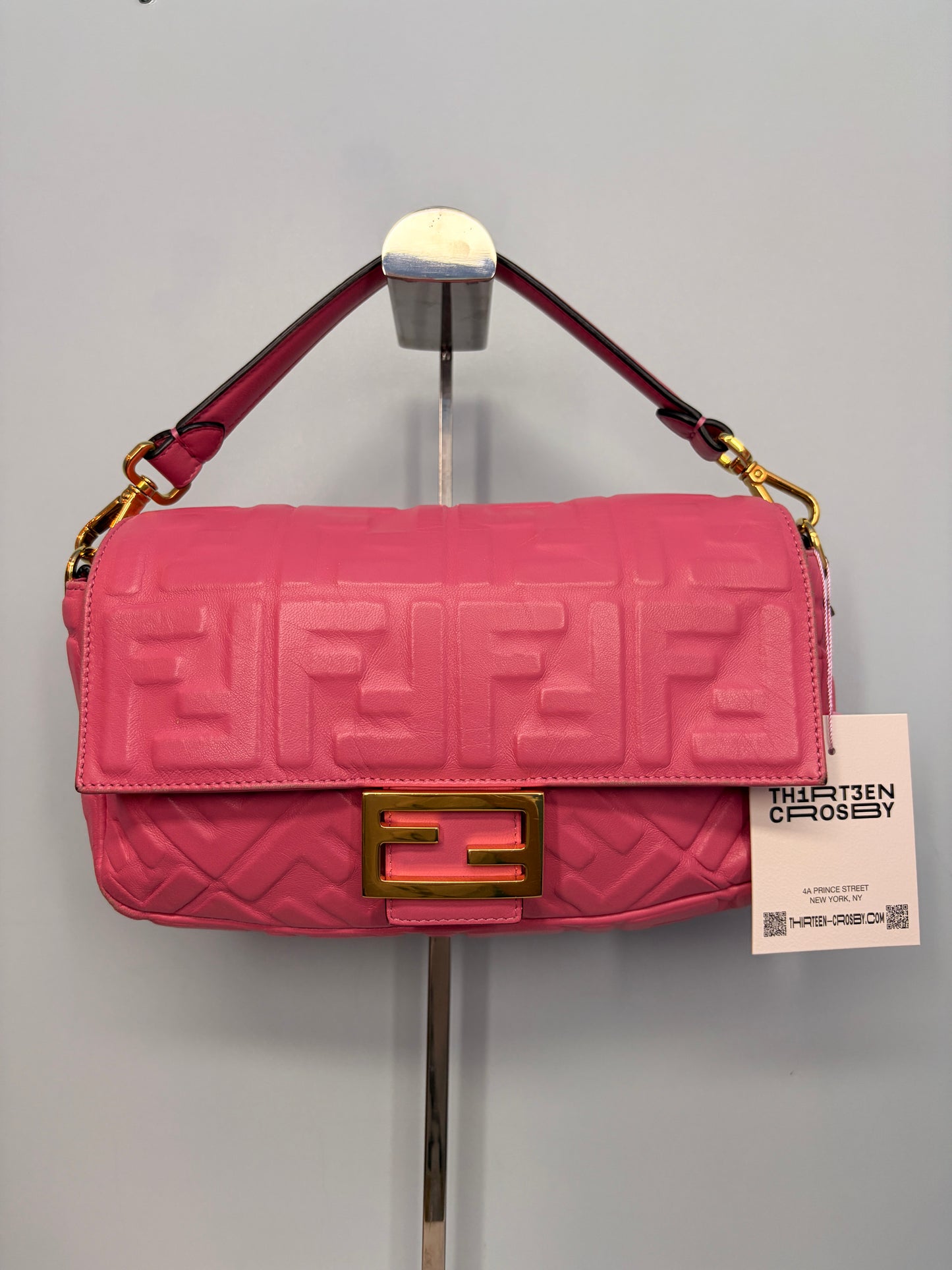 Fendi Pink Nappa 1974 Baguette