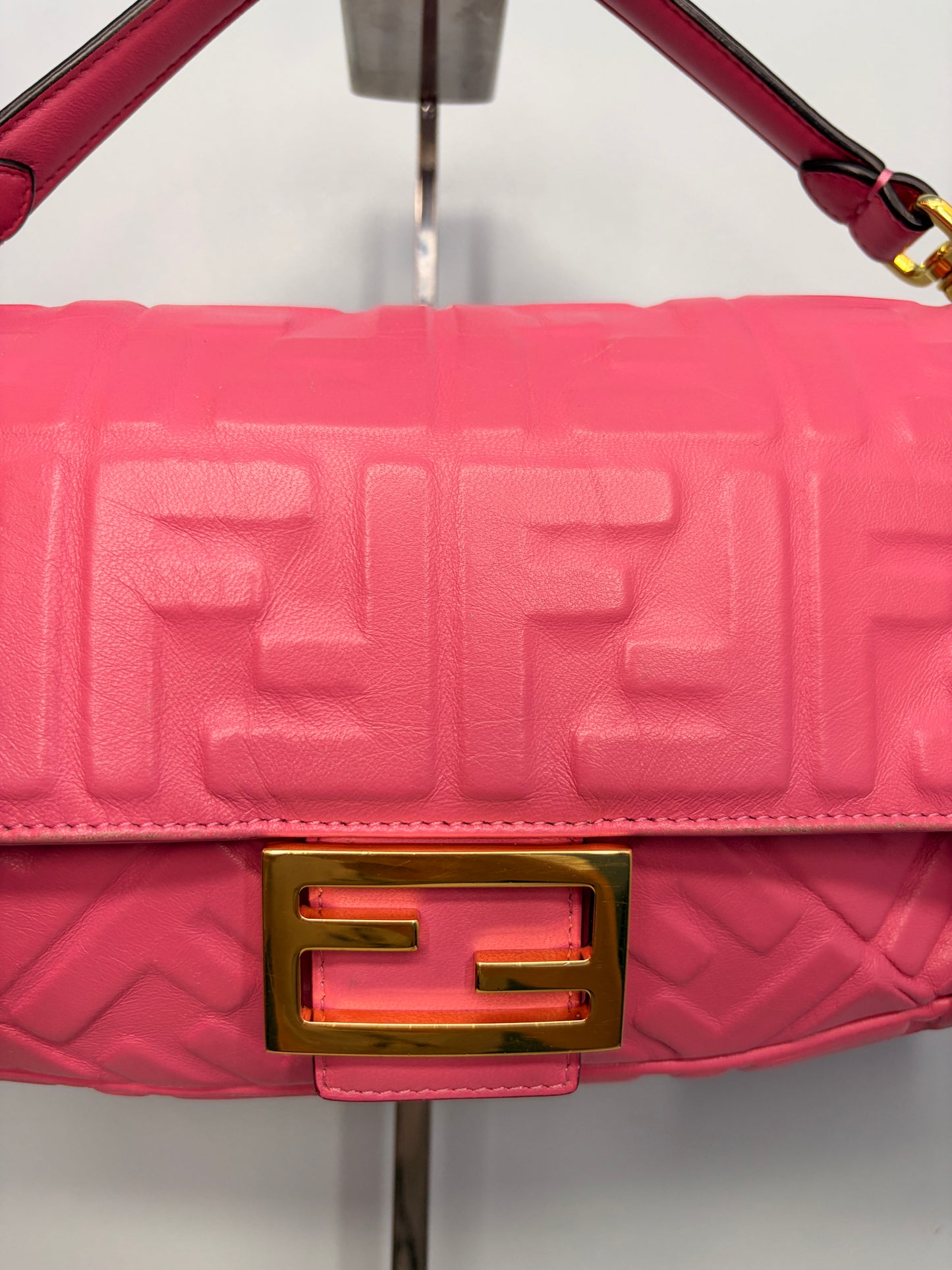 Fendi Pink Nappa 1974 Baguette