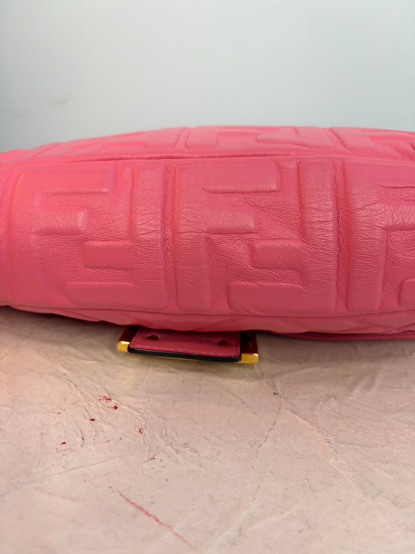 Fendi Pink Nappa 1974 Baguette