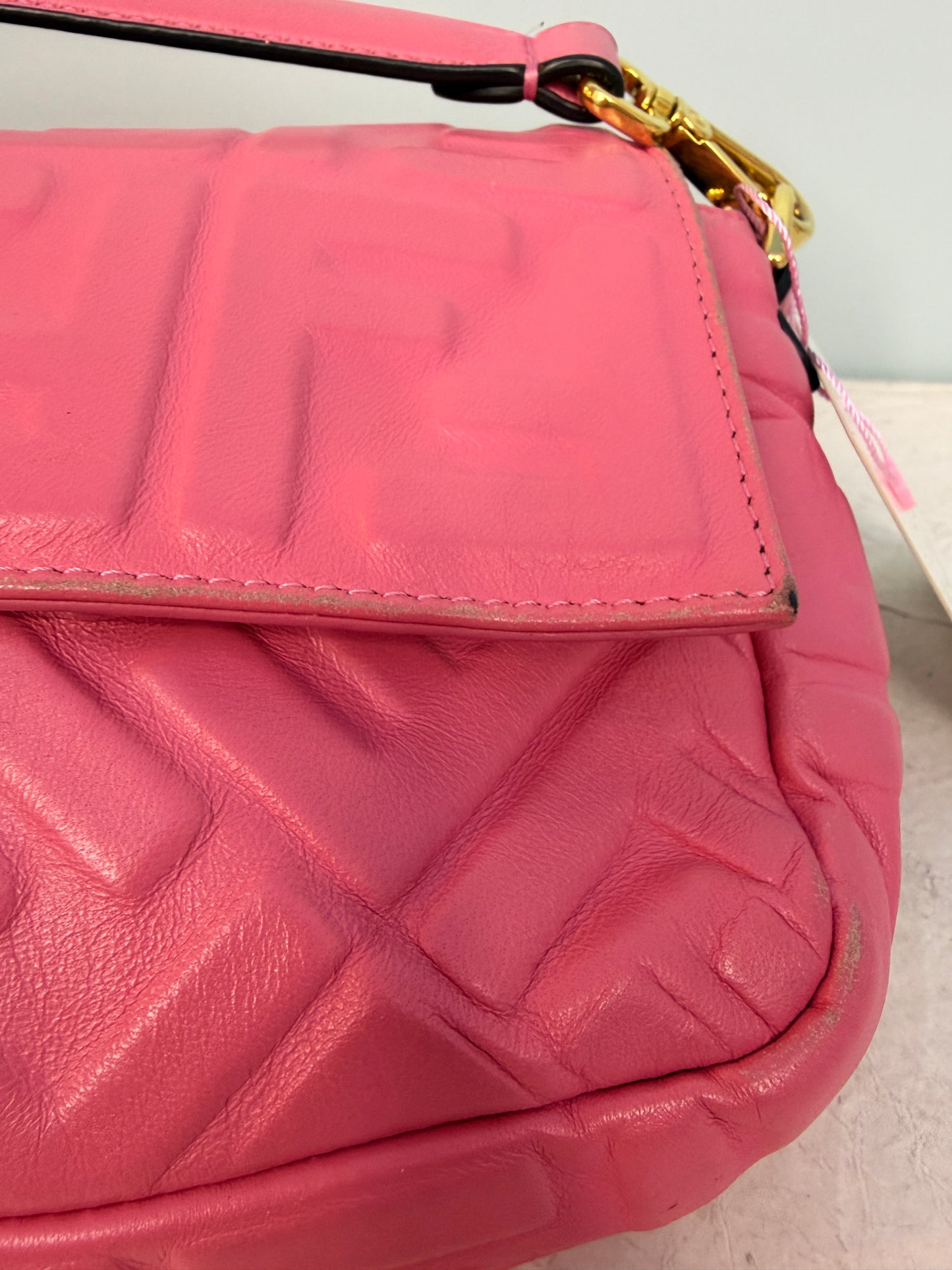 Fendi Pink Nappa 1974 Baguette