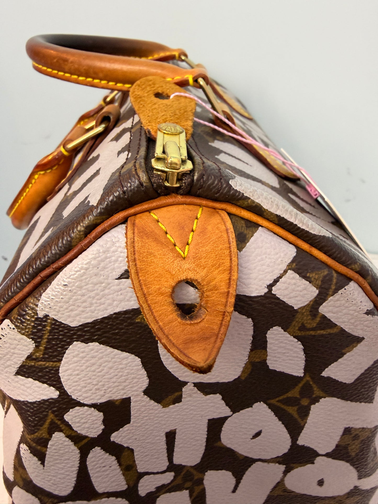 Louis Vuitton White Graffiti Speedy 30