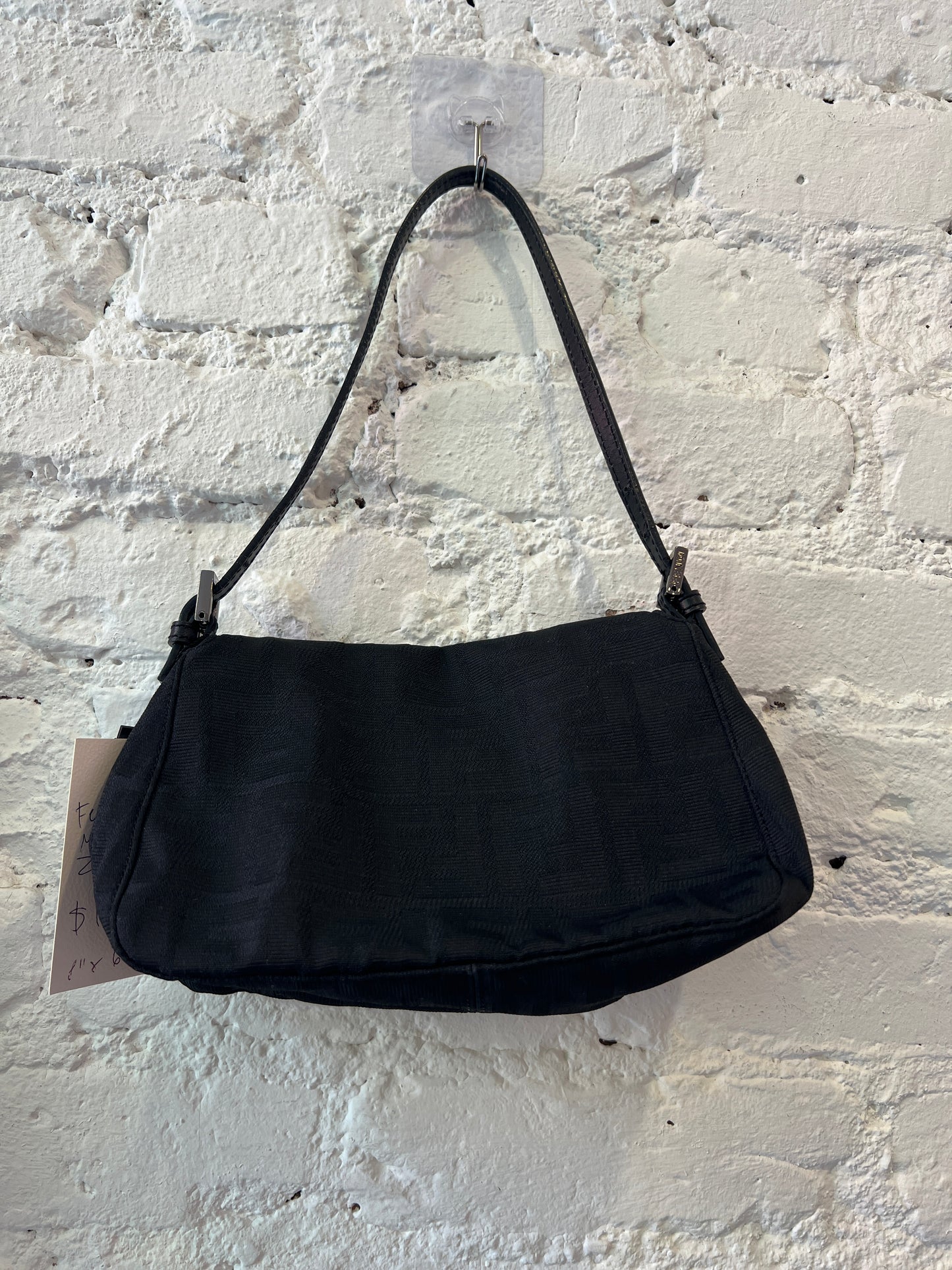 Fendi Zucca Mini Mamma Baguette in Black