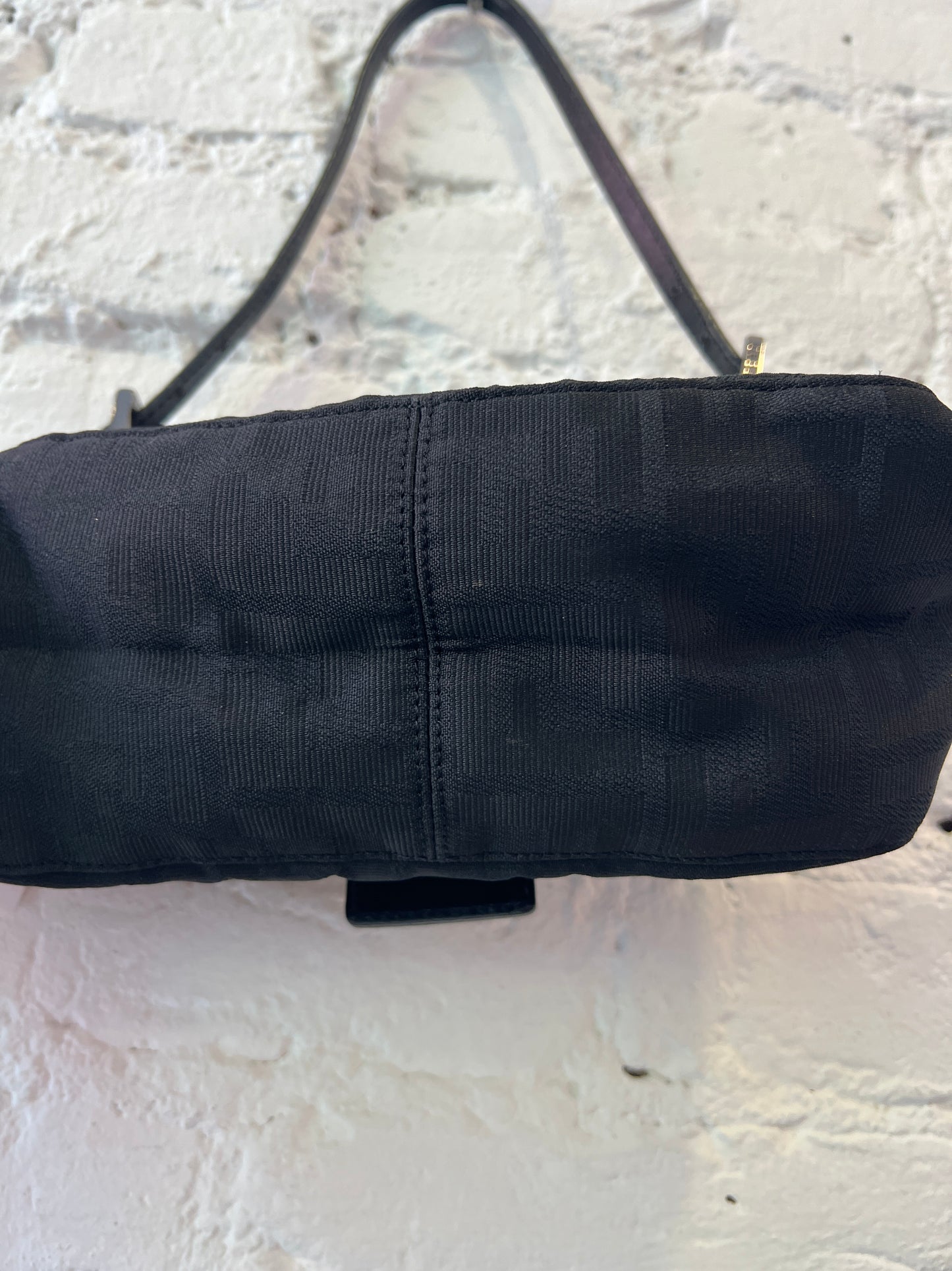 Fendi Zucca Mini Mamma Baguette in Black