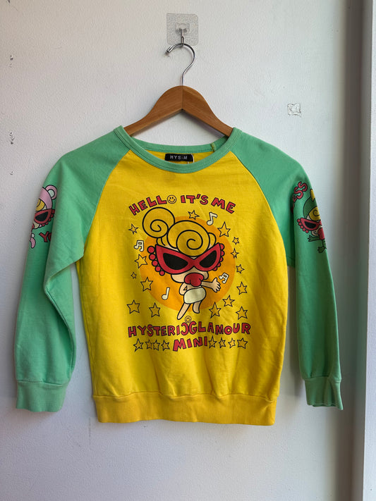 Hysteric Mini Green & Yellow Logo Sweatshirt 81