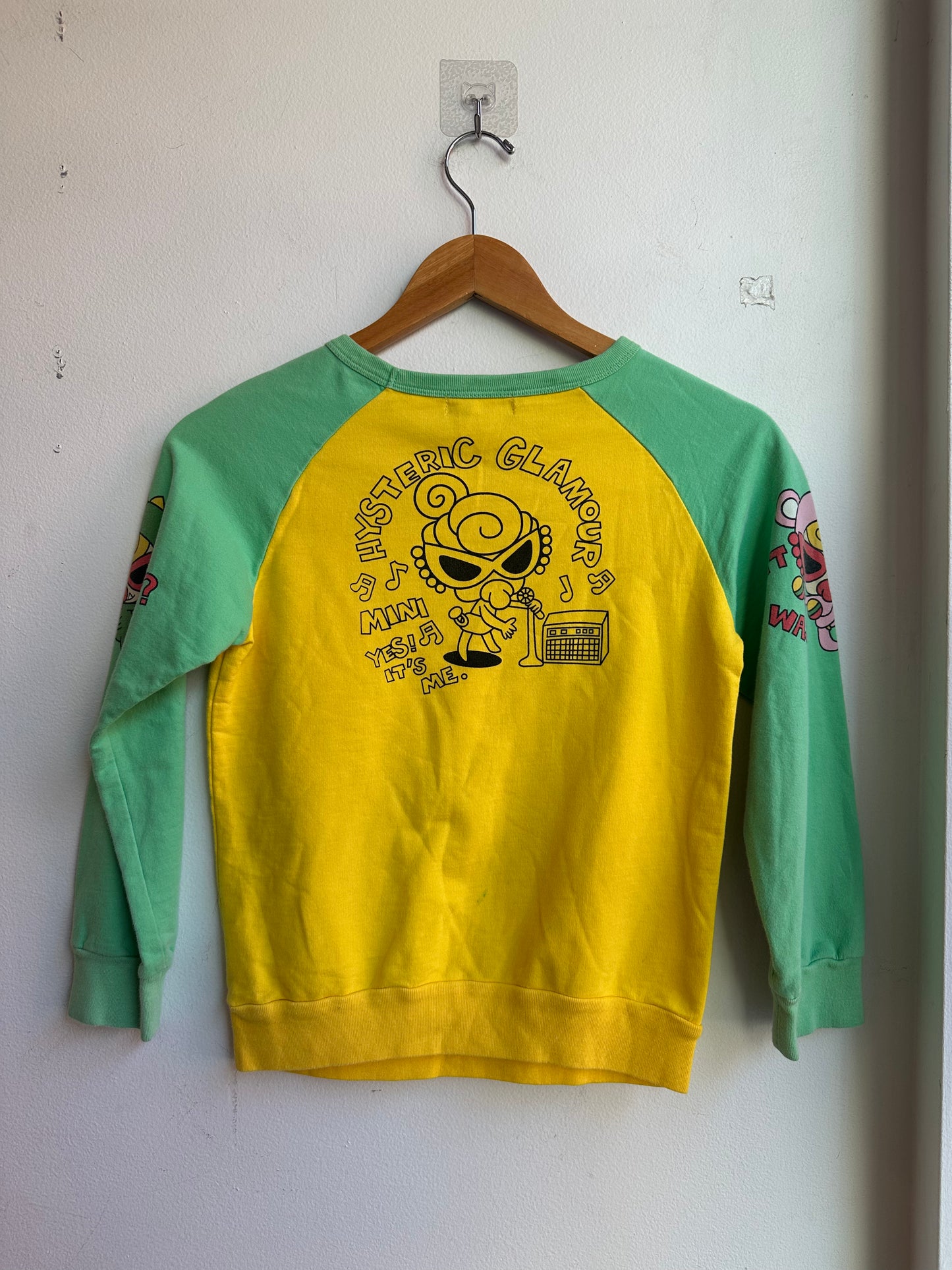 Hysteric Mini Green & Yellow Logo Sweatshirt 81
