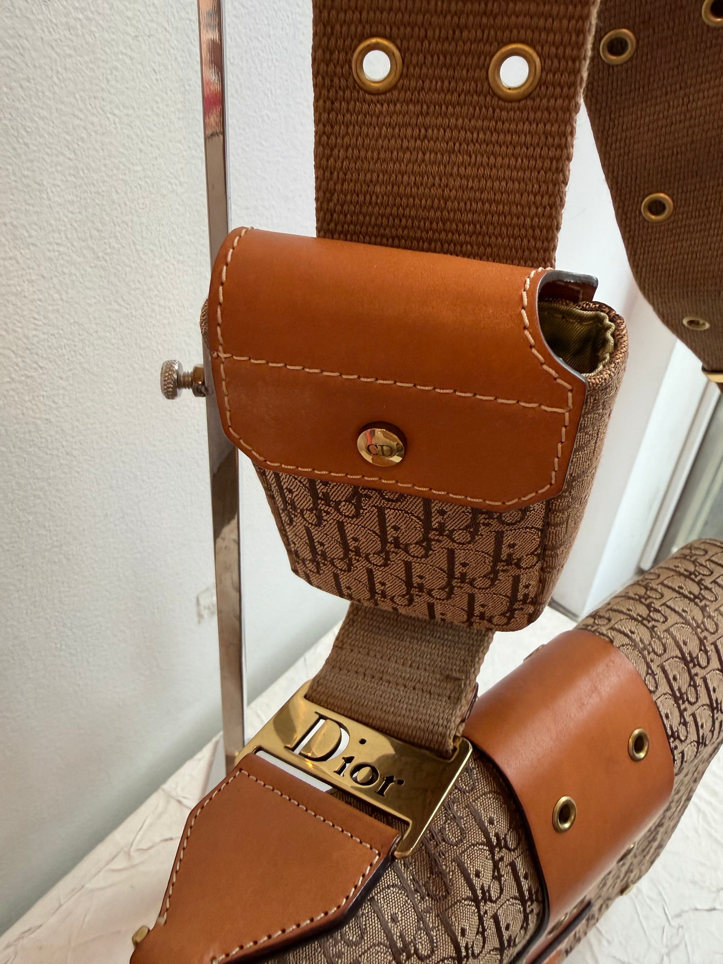 Christian Dior Diorissimo Street Chic Messenger Bag in Brown