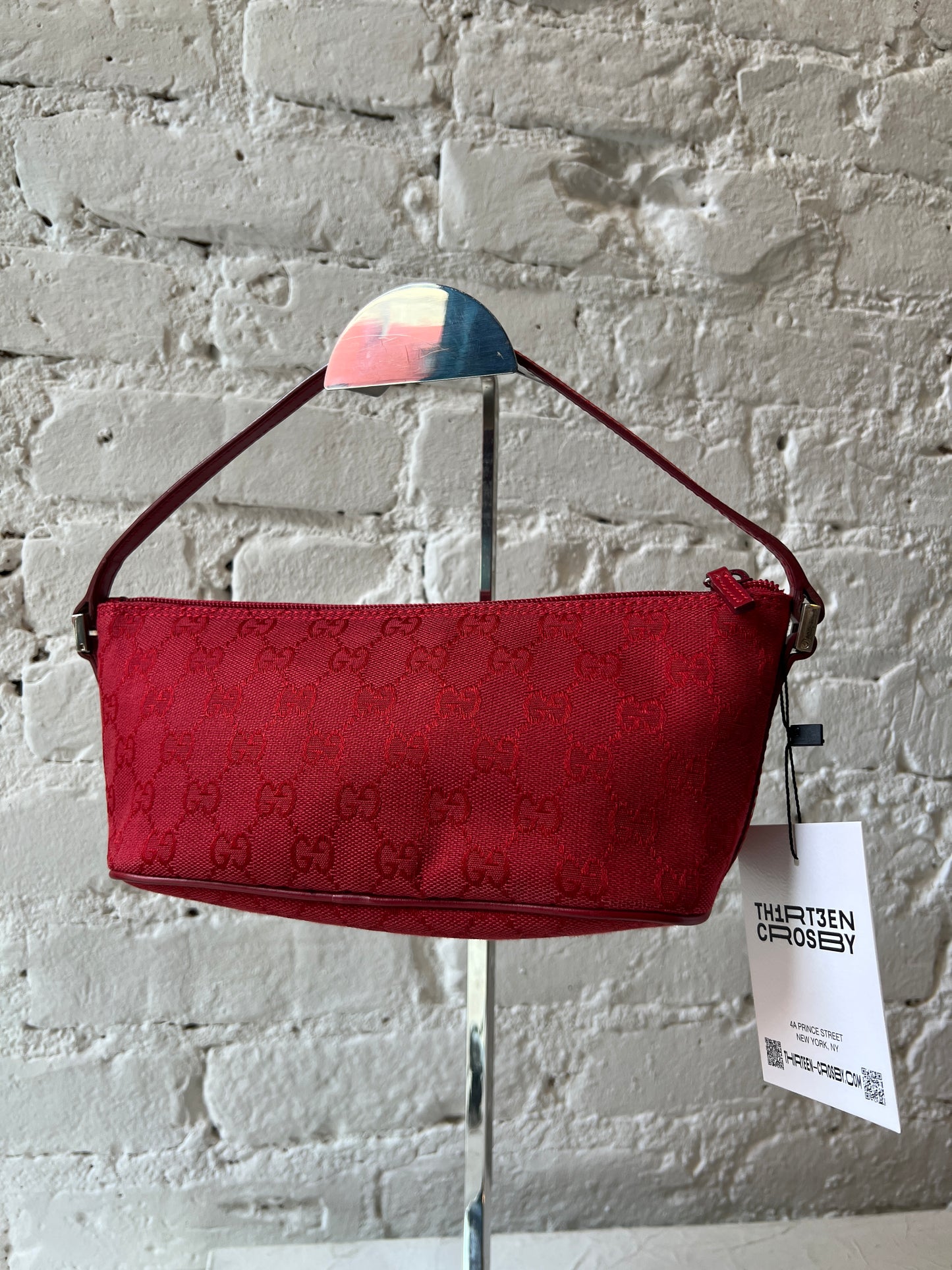 Gucci GG Canvas Pochette Red
