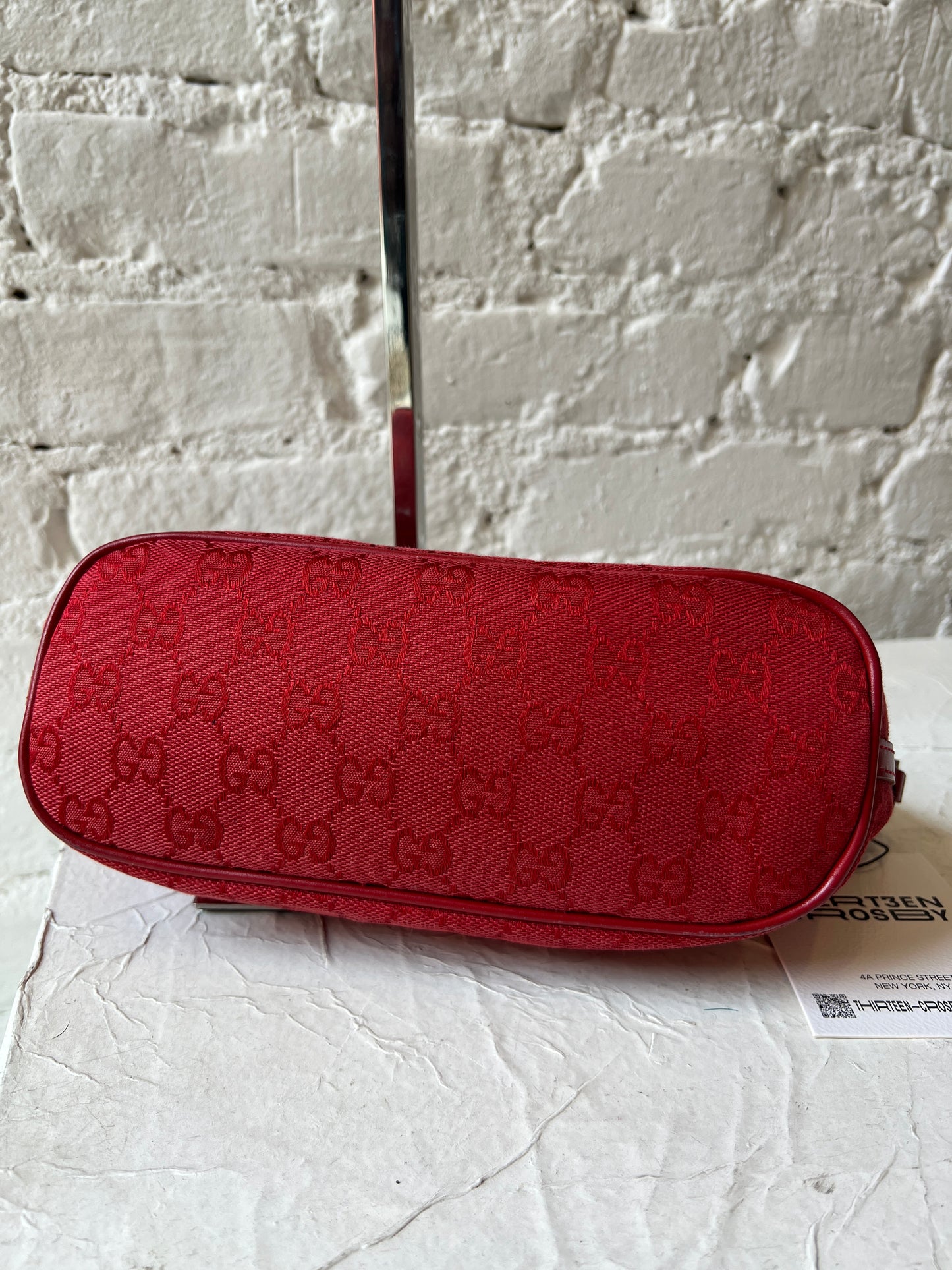Gucci GG Canvas Pochette Red