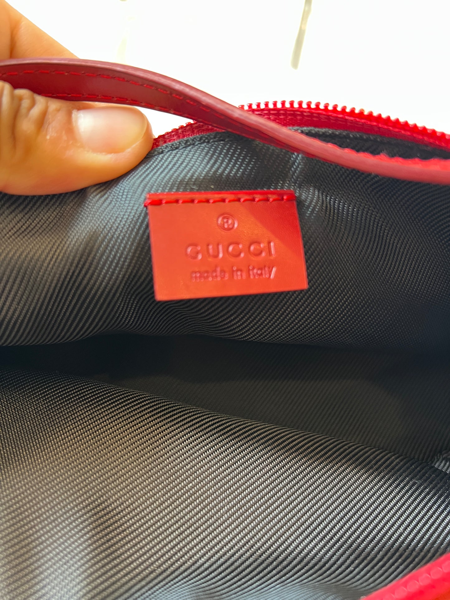 Gucci GG Canvas Pochette Red