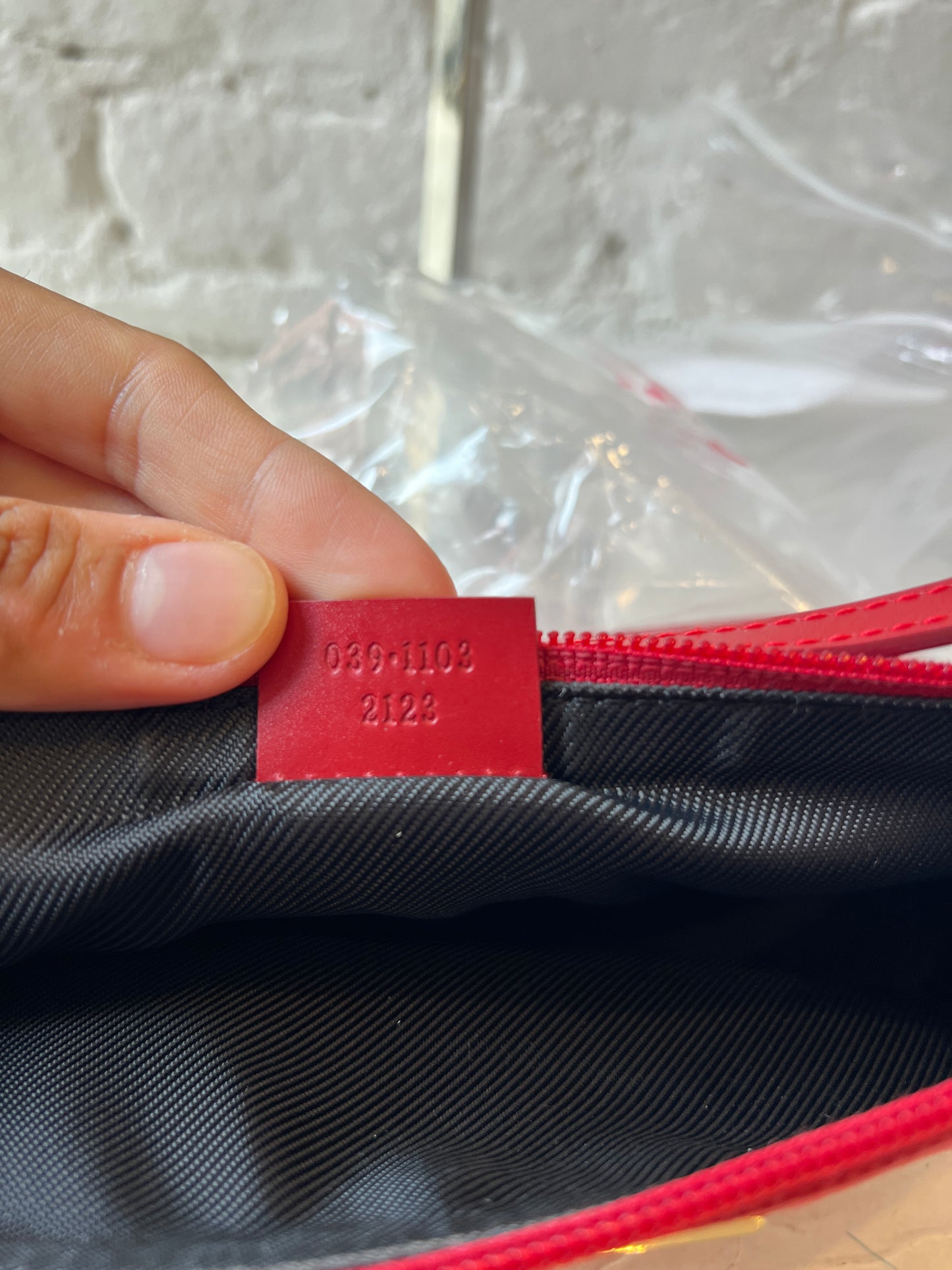 Gucci GG Canvas Pochette Red