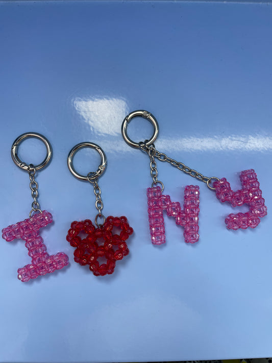 I Heart NY Beaded Keychain