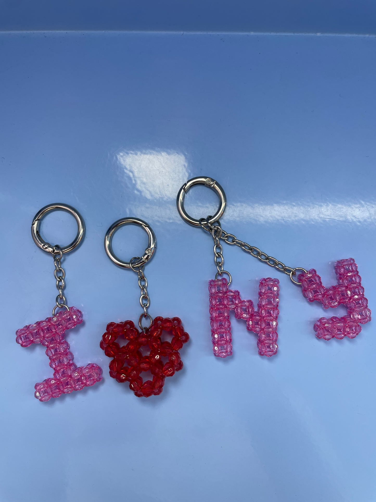 I Heart NY Beaded Keychain