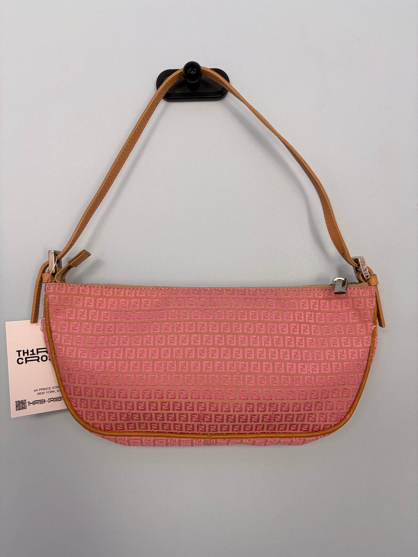 Vintage Fendi Pink Zucchino Croissant Bag