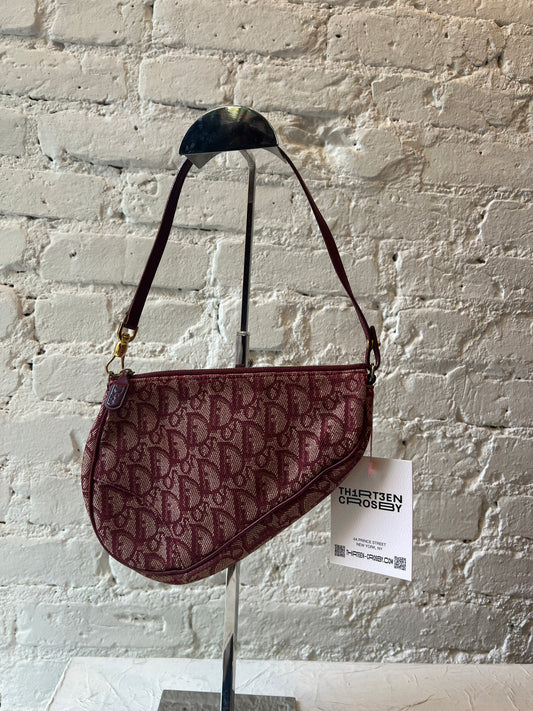 Christian Dior Red Trotter Saddle Bag