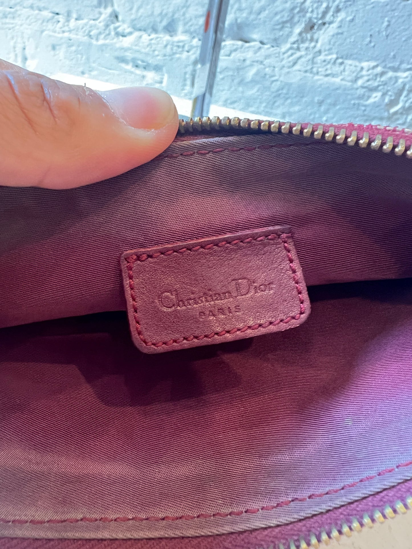 Christian Dior Red Trotter Saddle Bag