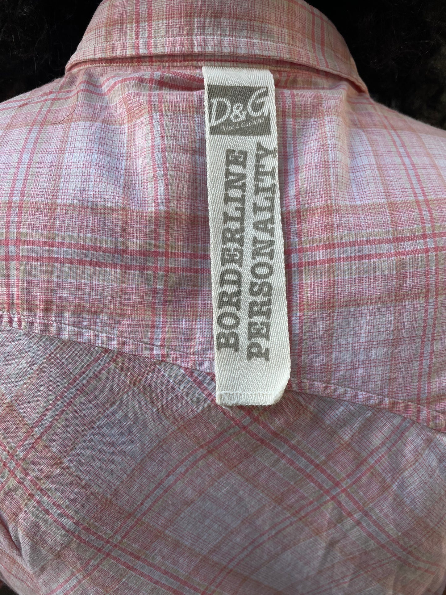 Dolce & Gabbana Pink Plaid Western Top