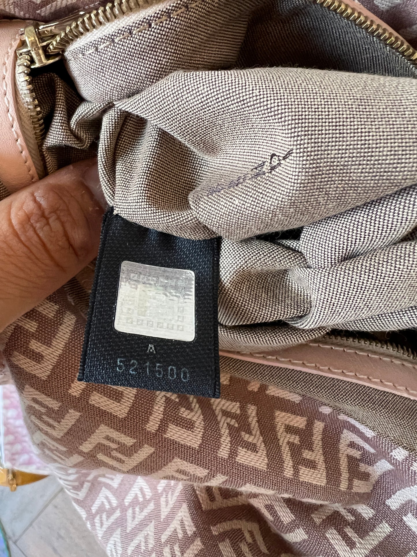 Fendi Zucchino Mamma Baguette – Pink