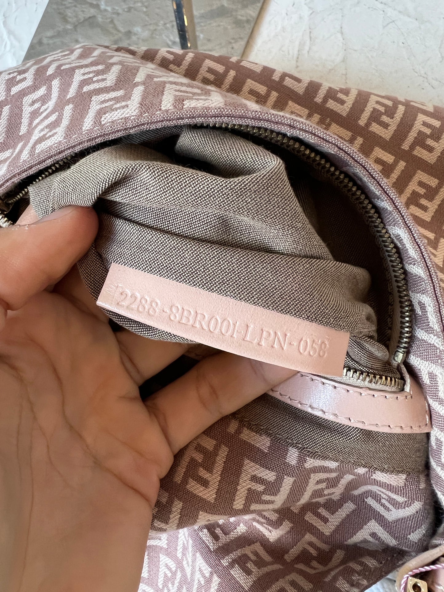 Fendi Zucchino Mamma Baguette – Pink