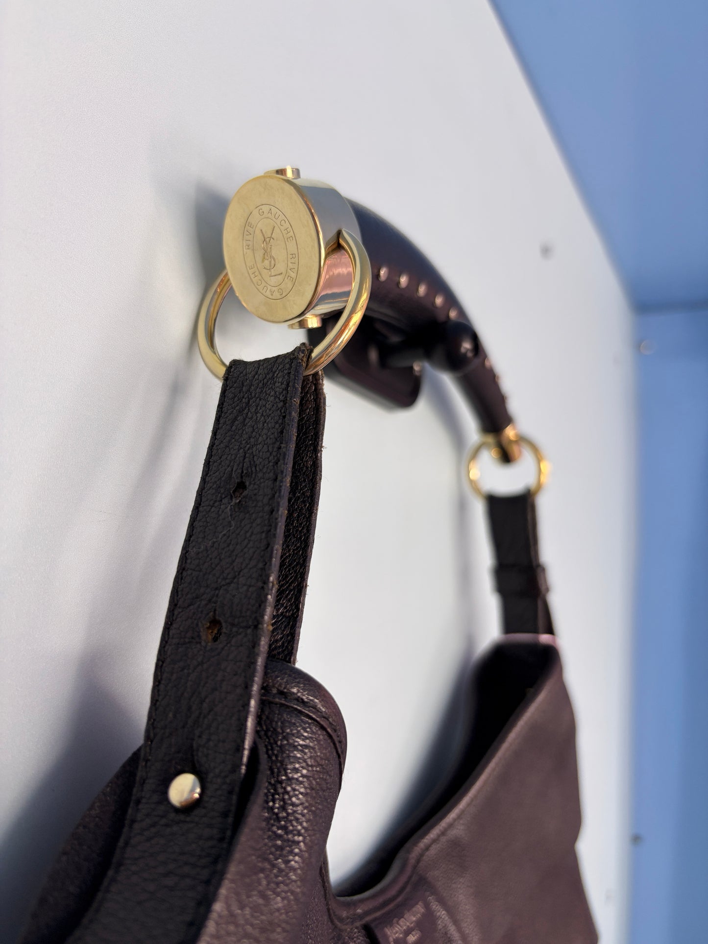 Yves Saint Laurent Rive Gauche Mombasa Bag with Ruffled Leather Layers