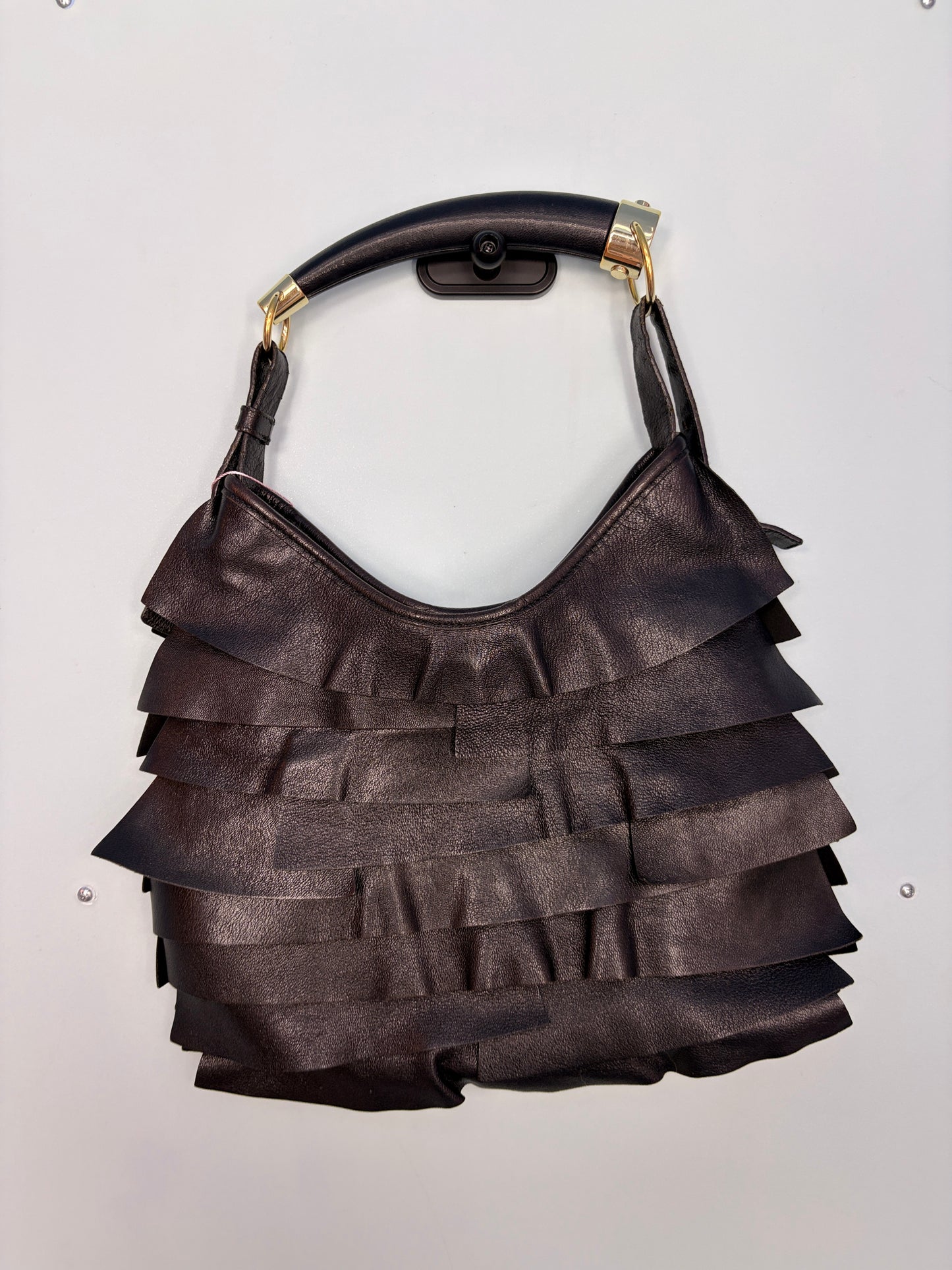 Yves Saint Laurent Rive Gauche Mombasa Bag with Ruffled Leather Layers