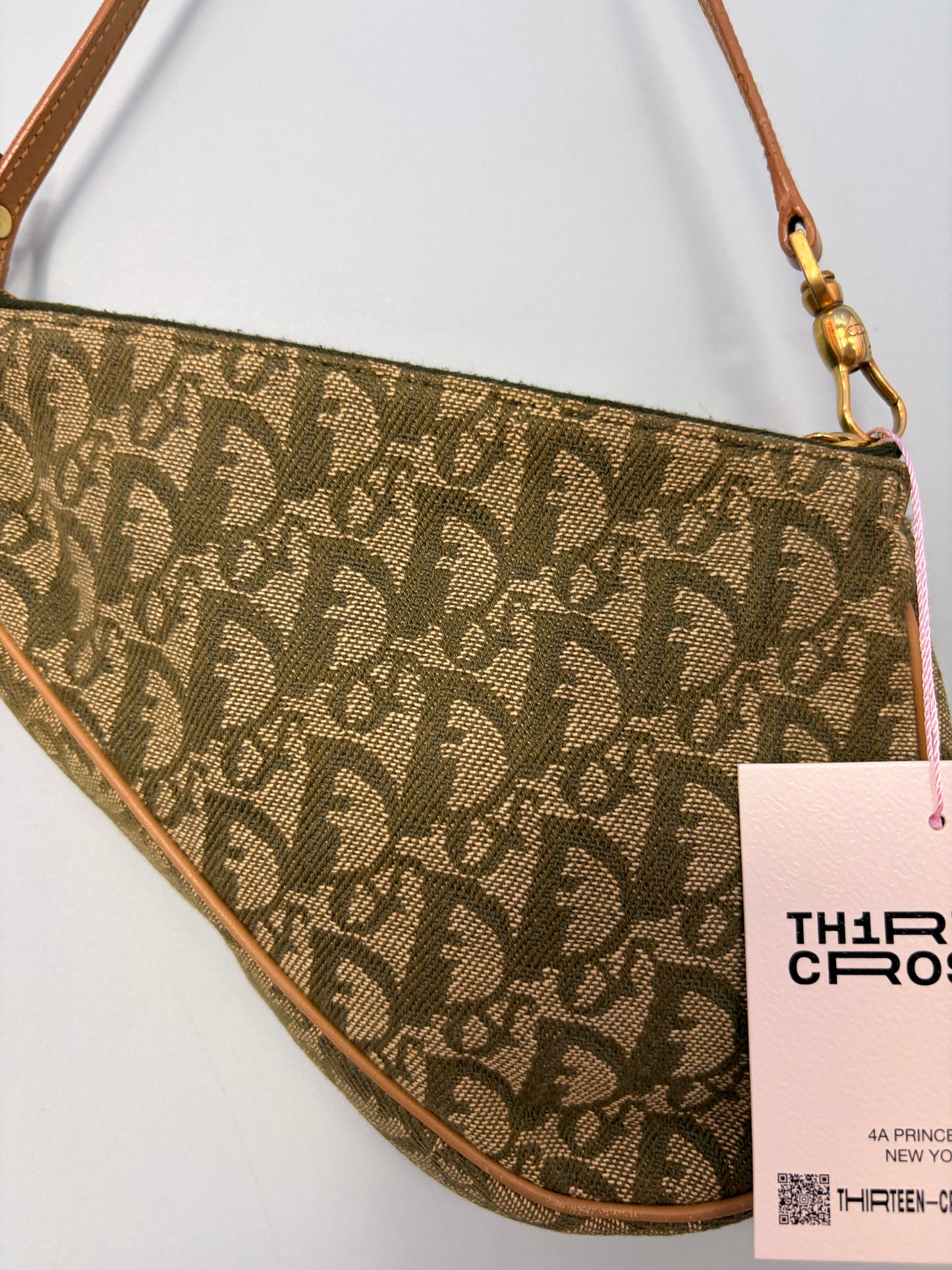 Christian Dior Trotter Saddle Bag Mini in Green