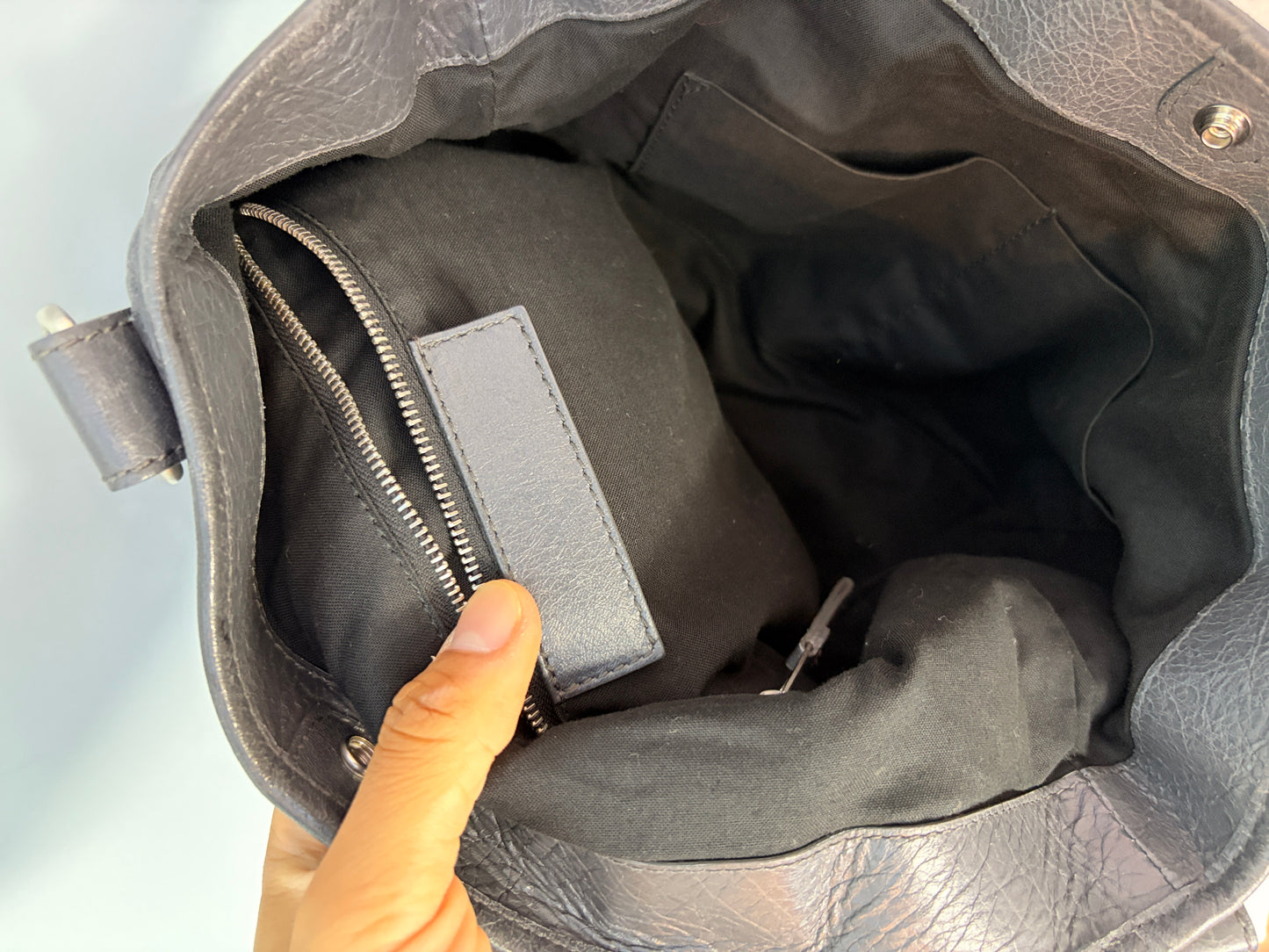 Balenciaga Work City Tote Bag in Dark Gray