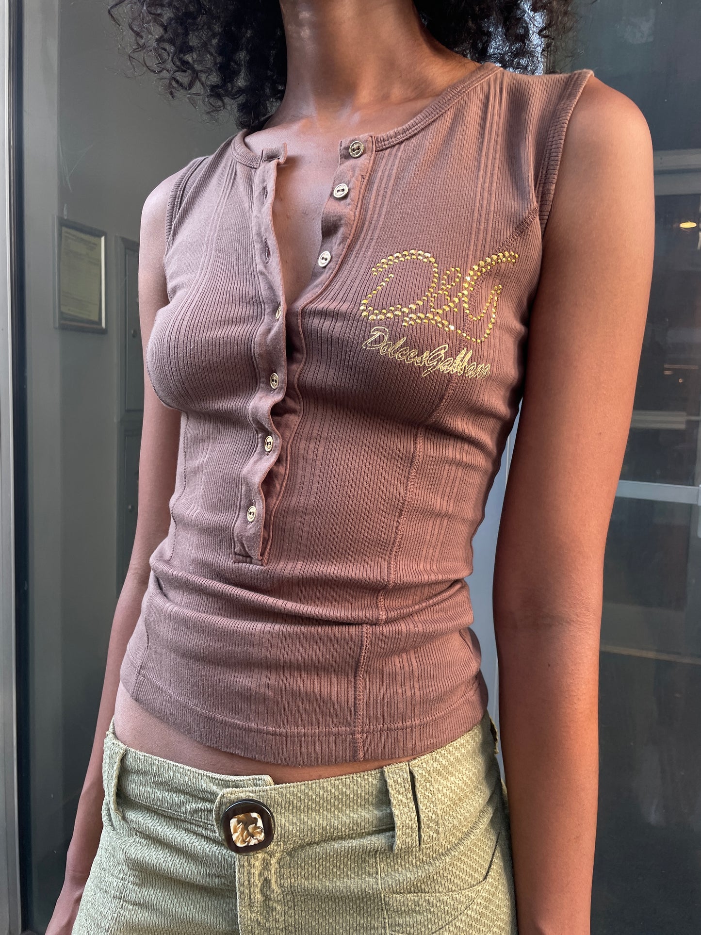 Vintage Dolce & Gabbana Ribbed Tank Top